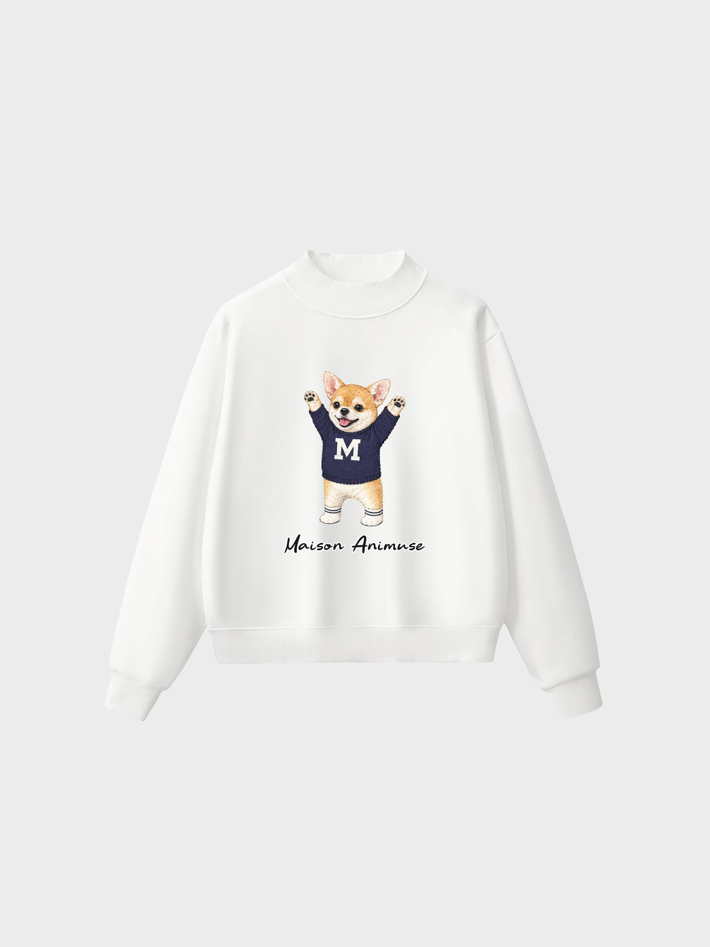 Fleece Mid-Neck Sweatshirt - Chihuahua