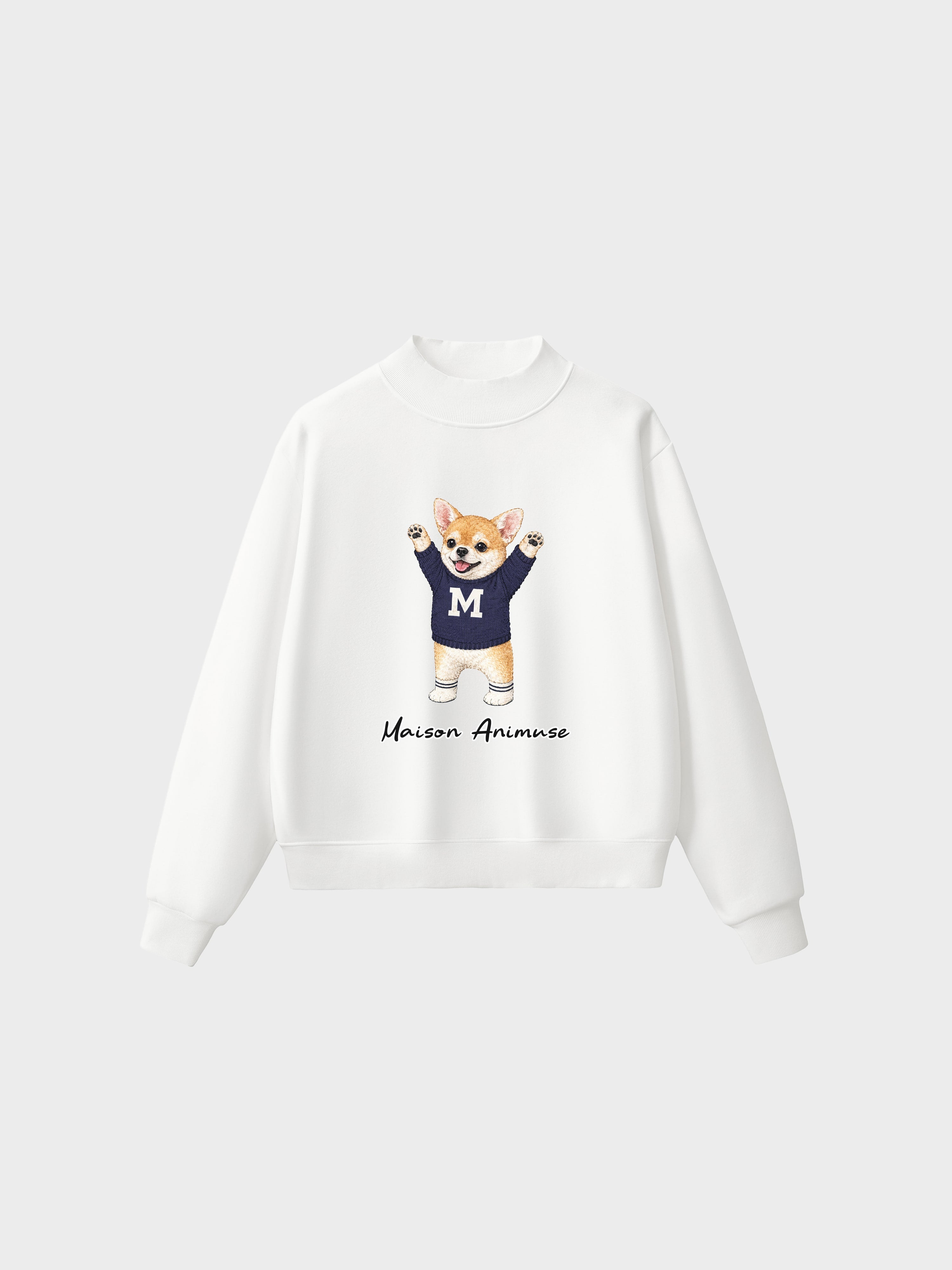 Fleece Mid-Neck Sweatshirt - Chihuahua