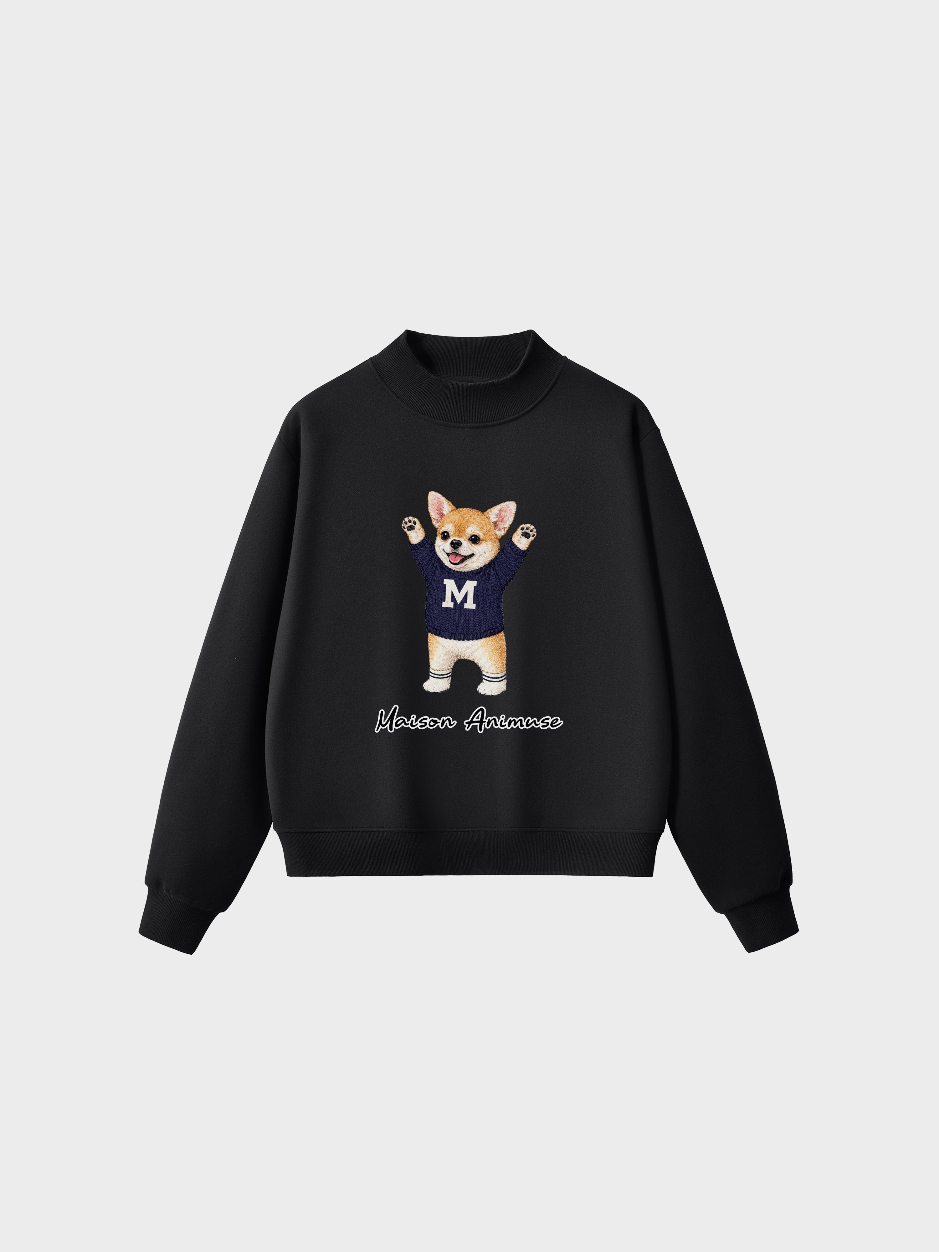 Fleece Mid-Neck Sweatshirt - Chihuahua