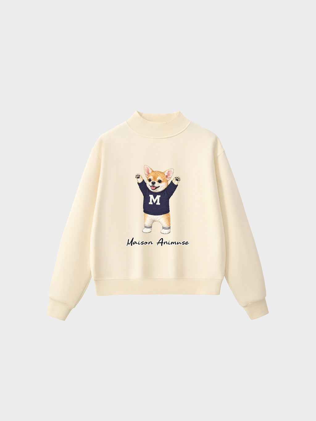 Fleece Mid-Neck Sweatshirt - Chihuahua
