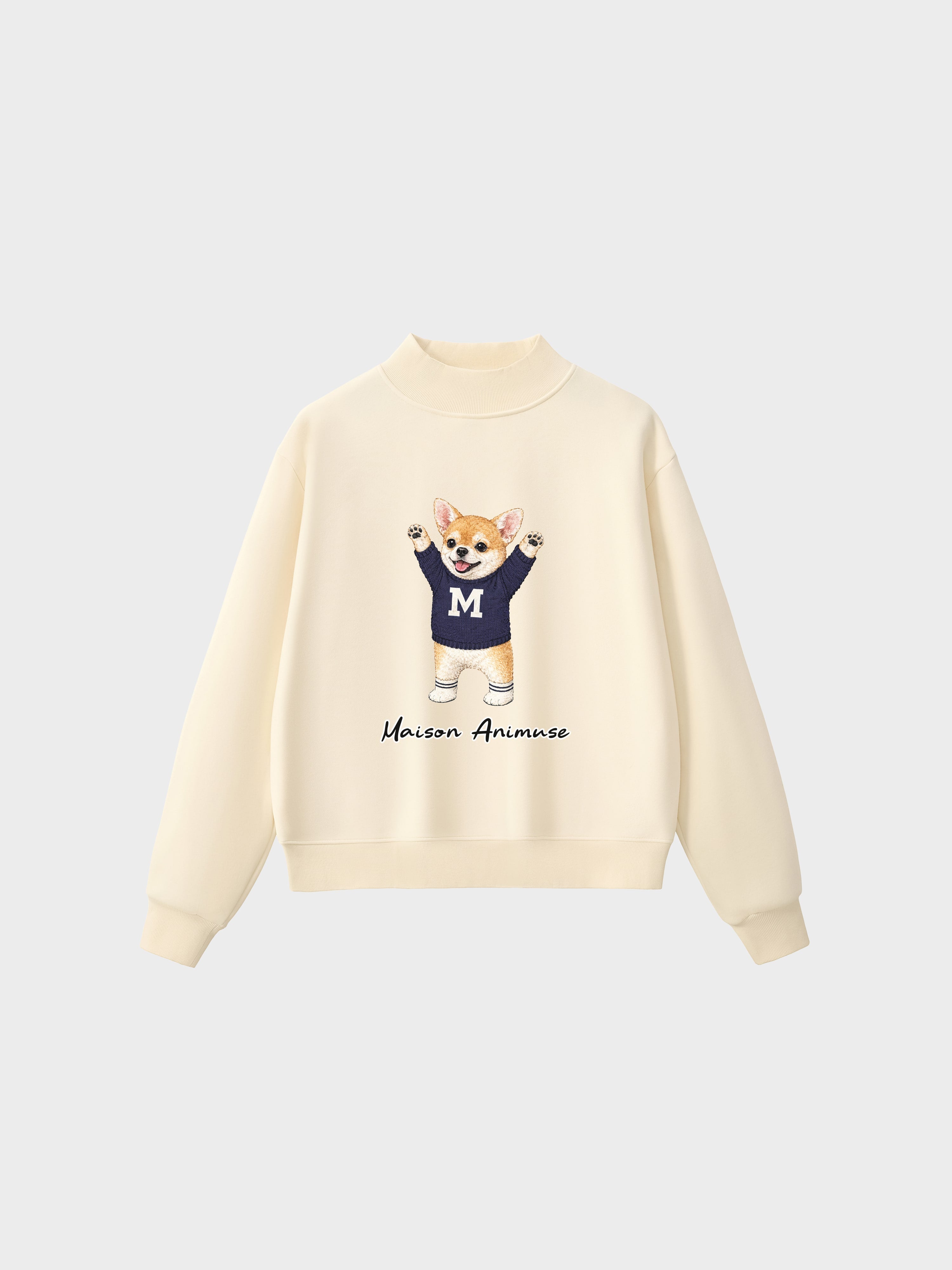 Fleece Mid-Neck Sweatshirt - Chihuahua