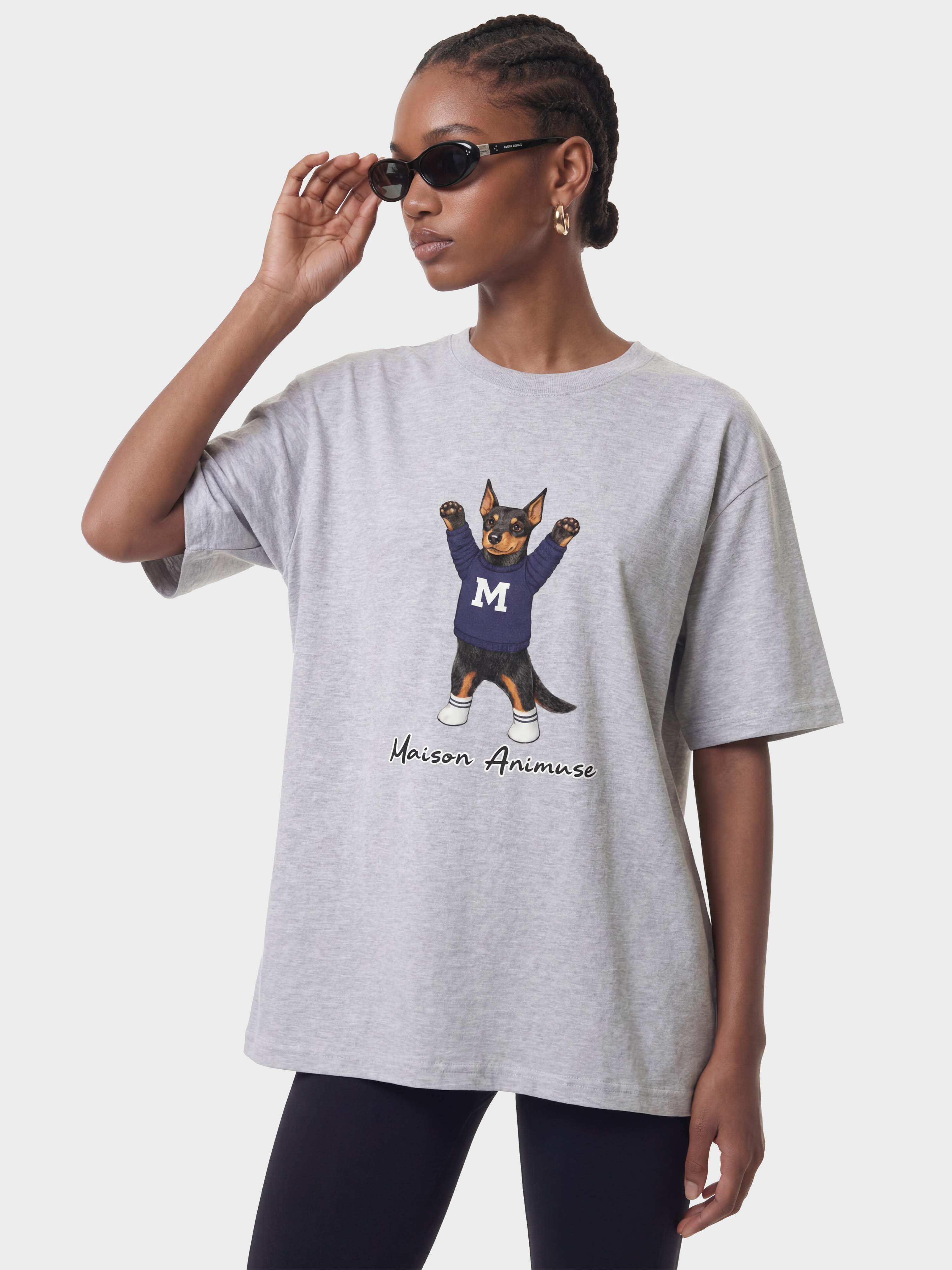 Unisex Cotton T-Shirt - Doberman Pinscher Illustration