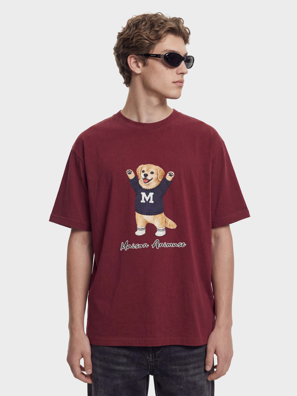 Unisex Cotton T-Shirt - Golden Retriever Illustration
