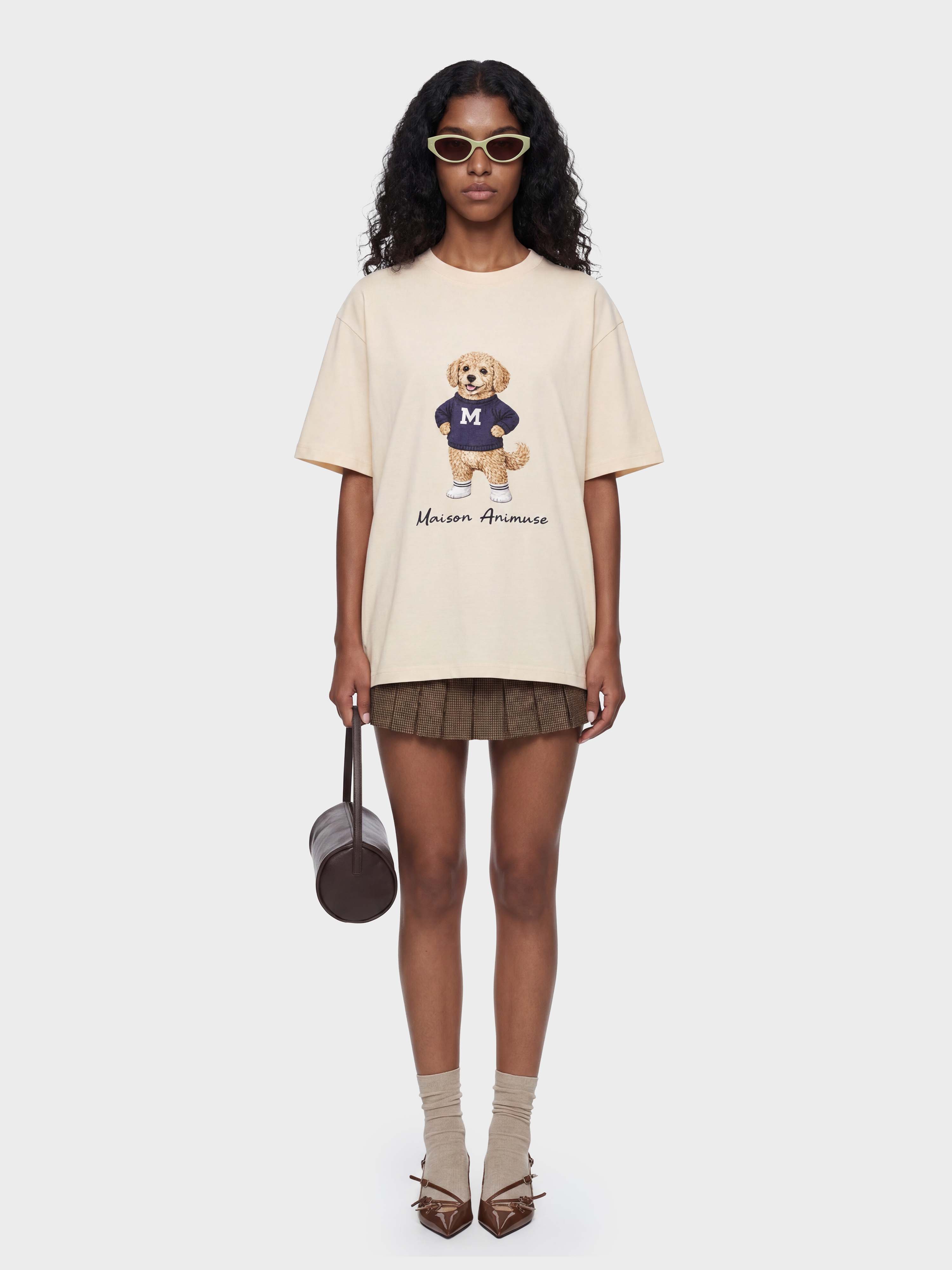 Unisex Cotton T-Shirt - Goldendoodle Illustration
