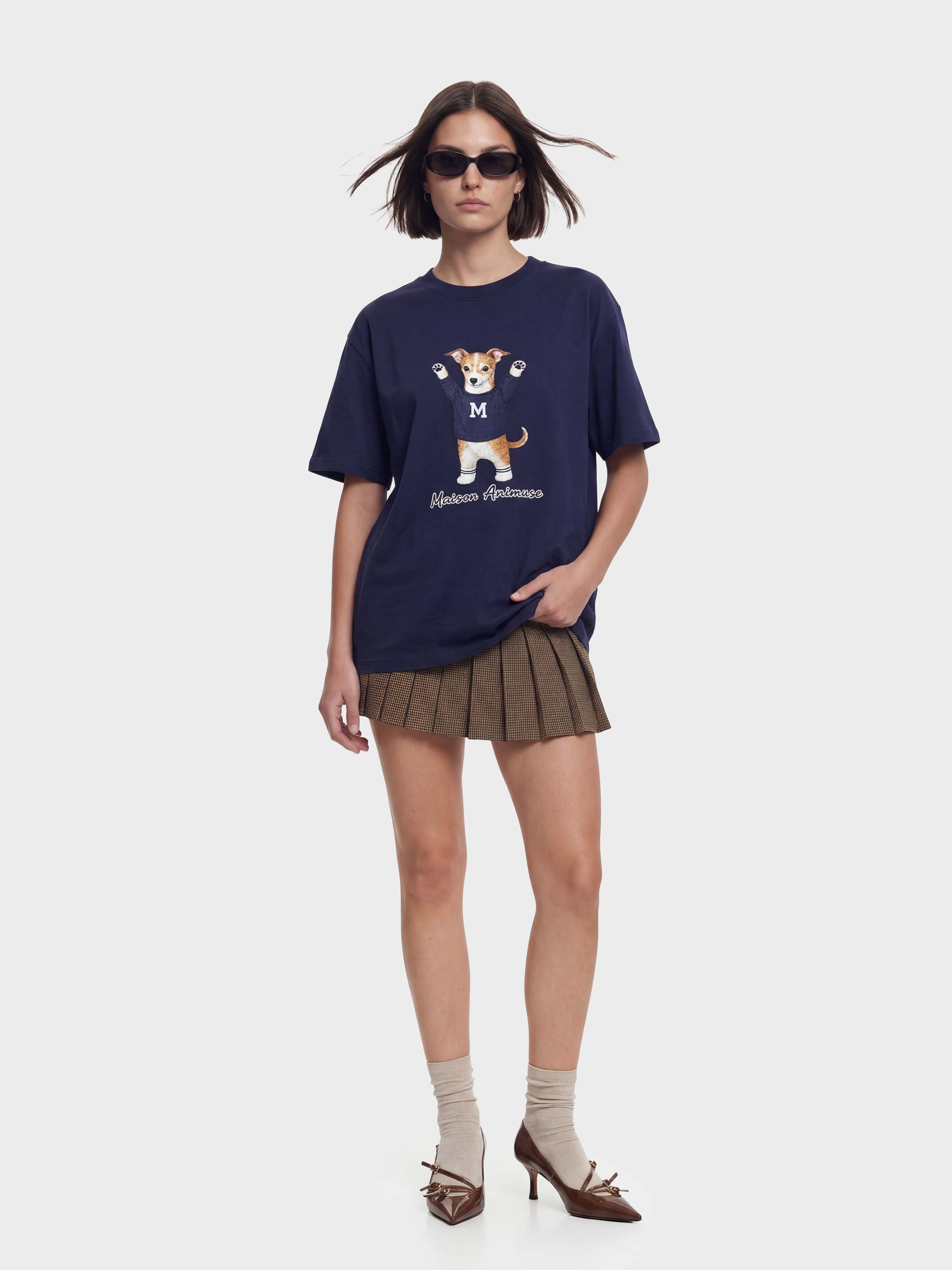 Unisex Cotton T-Shirt - Sable and White Italian Greyhound Illustration