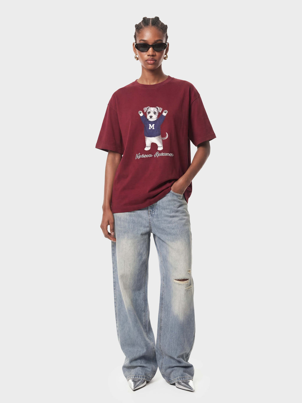 Unisex Cotton T-Shirt - Schnauzer Illustration