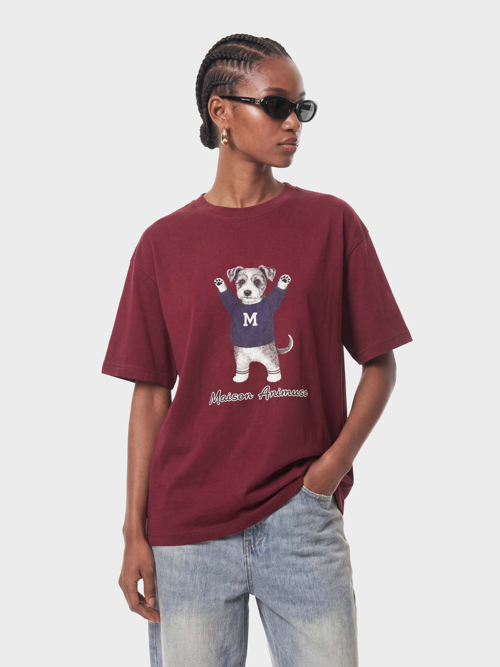 Unisex Cotton T-Shirt - Schnauzer Illustration