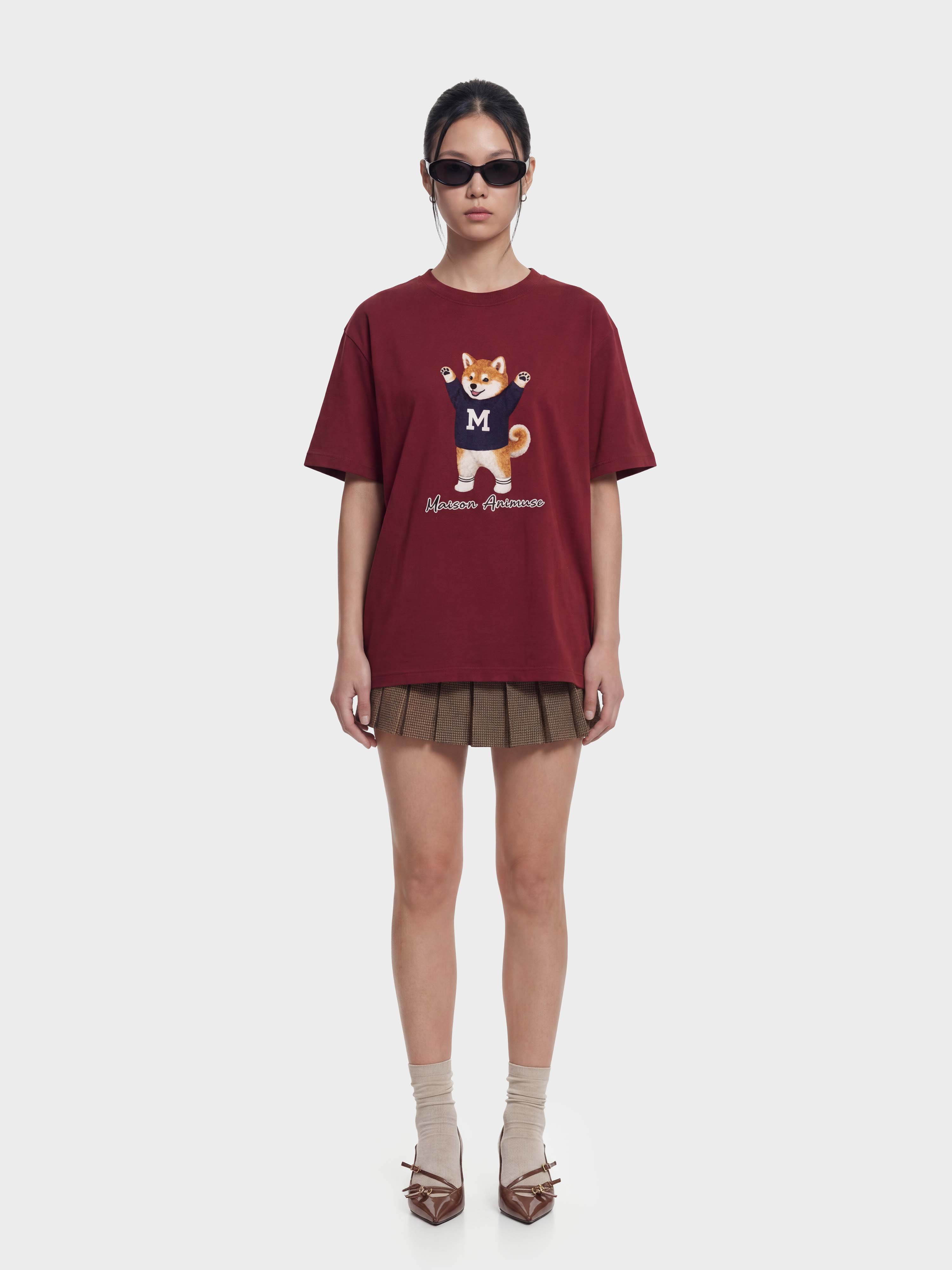 Unisex Cotton T-Shirt - Shiba Inu Illustration