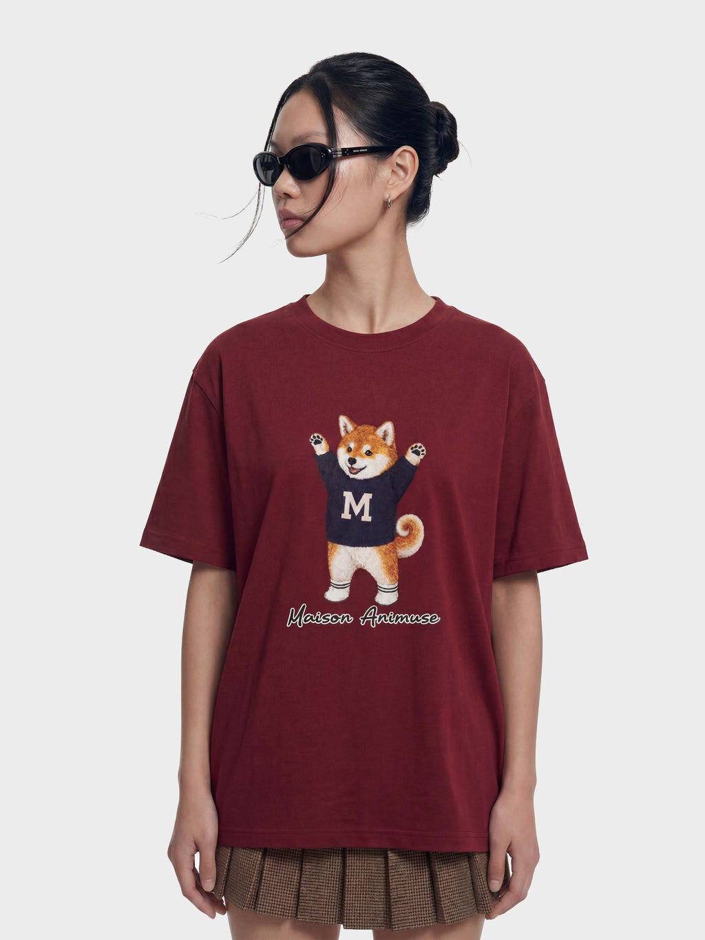 Unisex Cotton T-Shirt - Shiba Inu Illustration