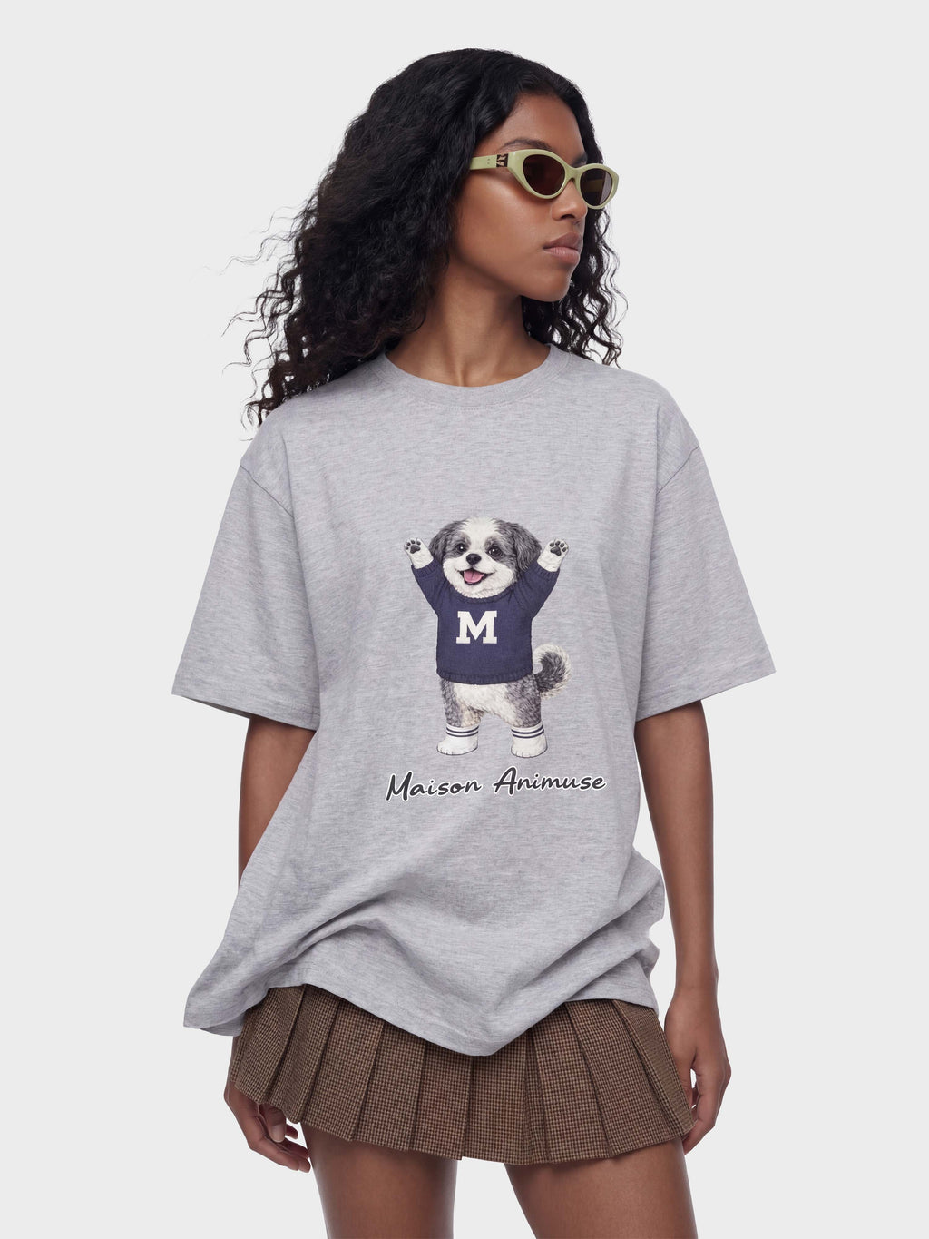 Unisex Cotton T-Shirt - Shih Tzu Illustration