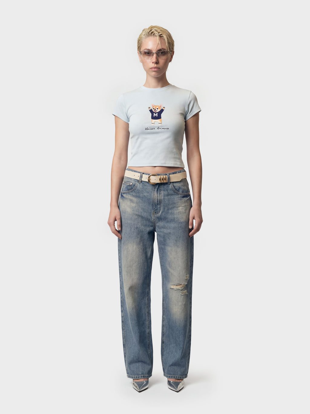 Womens Slim Fit Mid Neck T-Shirt - Chihuahua