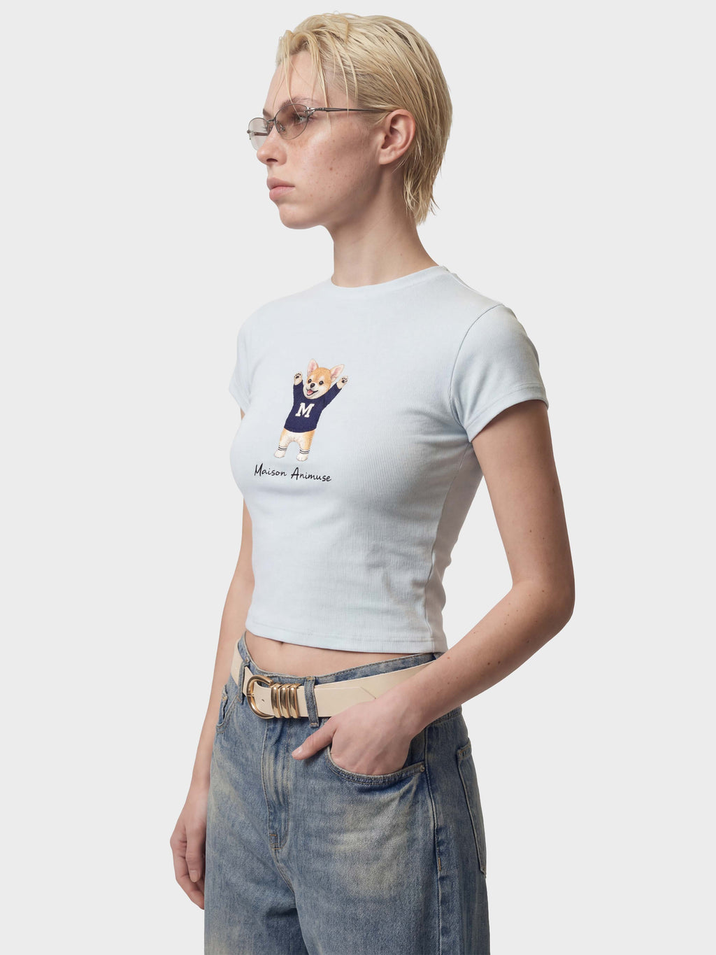 Womens Slim Fit Mid Neck T-Shirt - Chihuahua