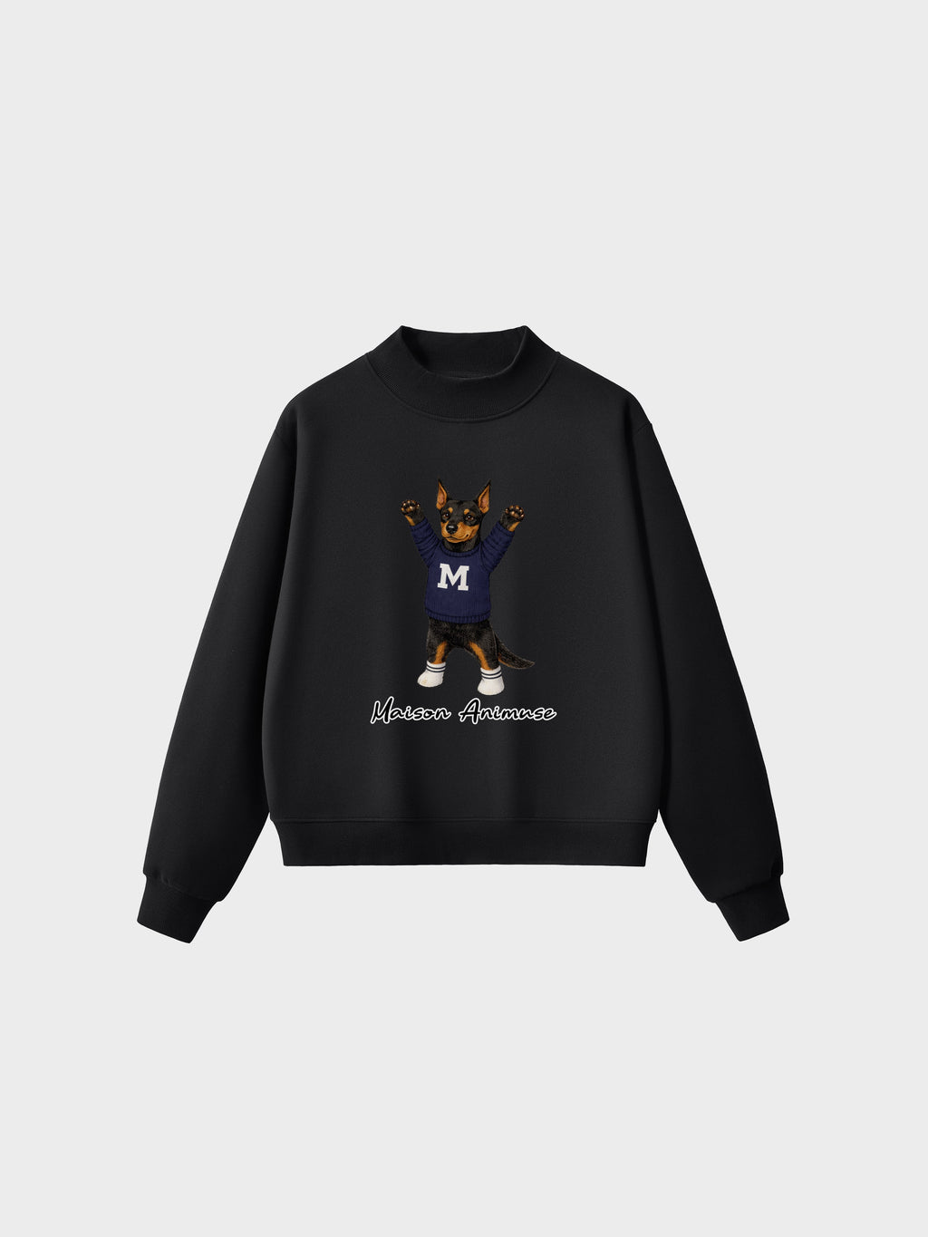 Fleece Mid-Neck Sweatshirt - Doberman Pinscher