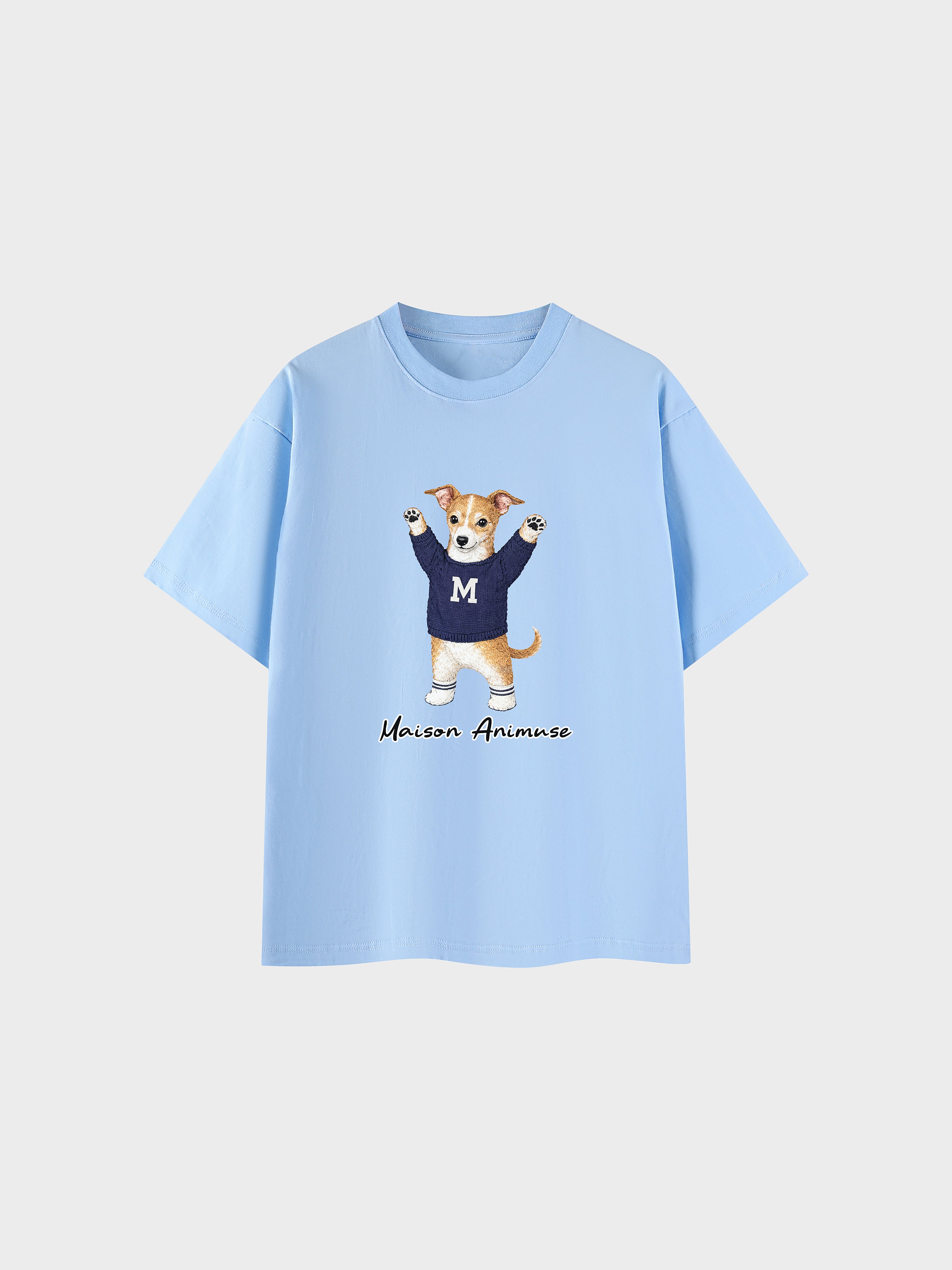 Unisex Cotton T-Shirt - Sable and White Italian Greyhound