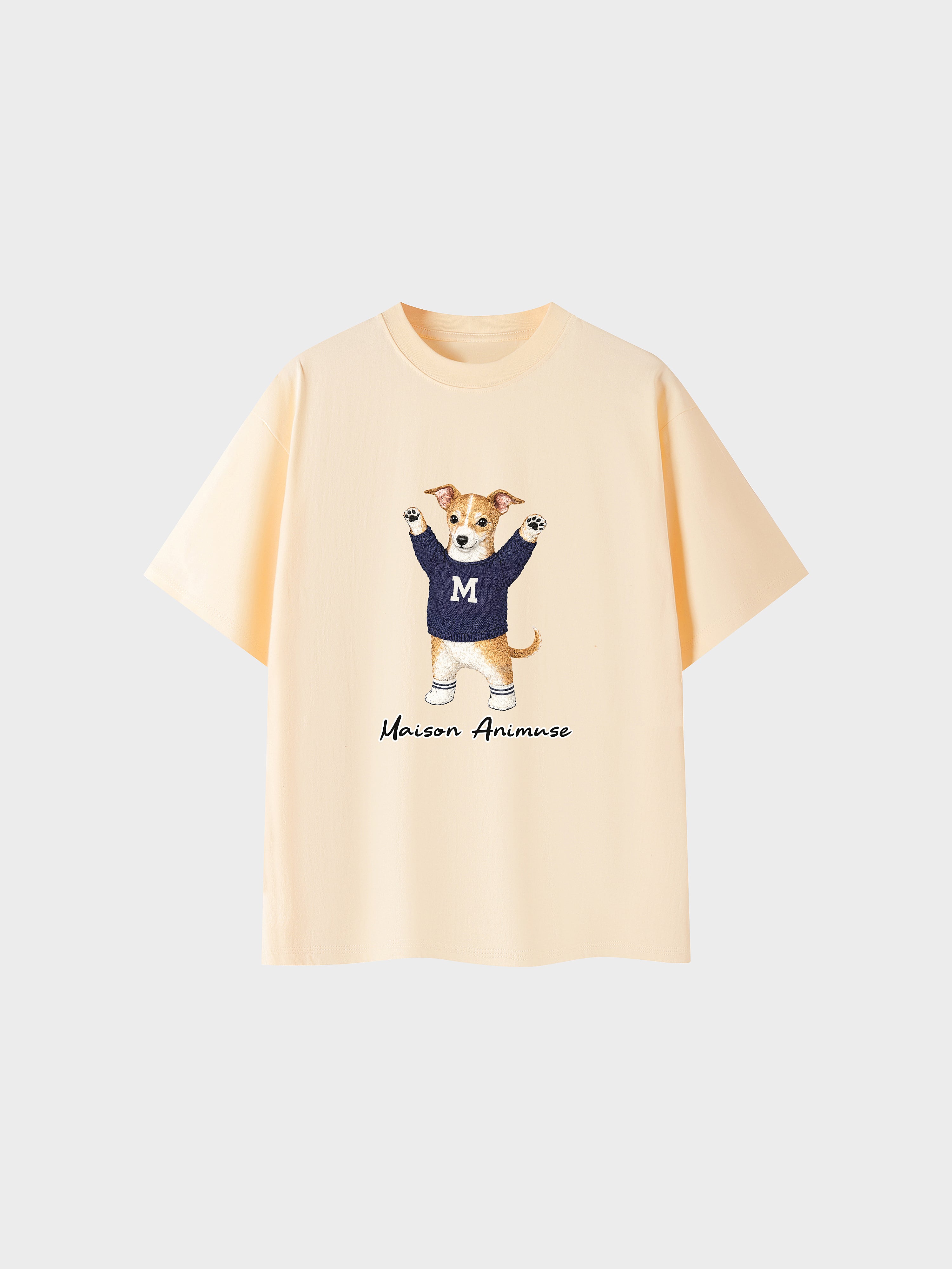 Unisex Cotton T-Shirt - Sable and White Italian Greyhound