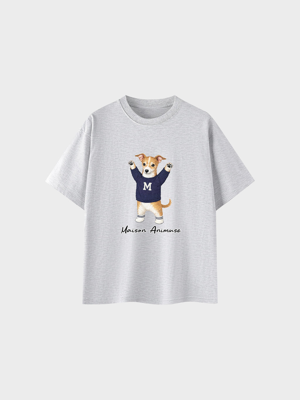 Unisex Cotton T-Shirt - Sable and White Italian Greyhound