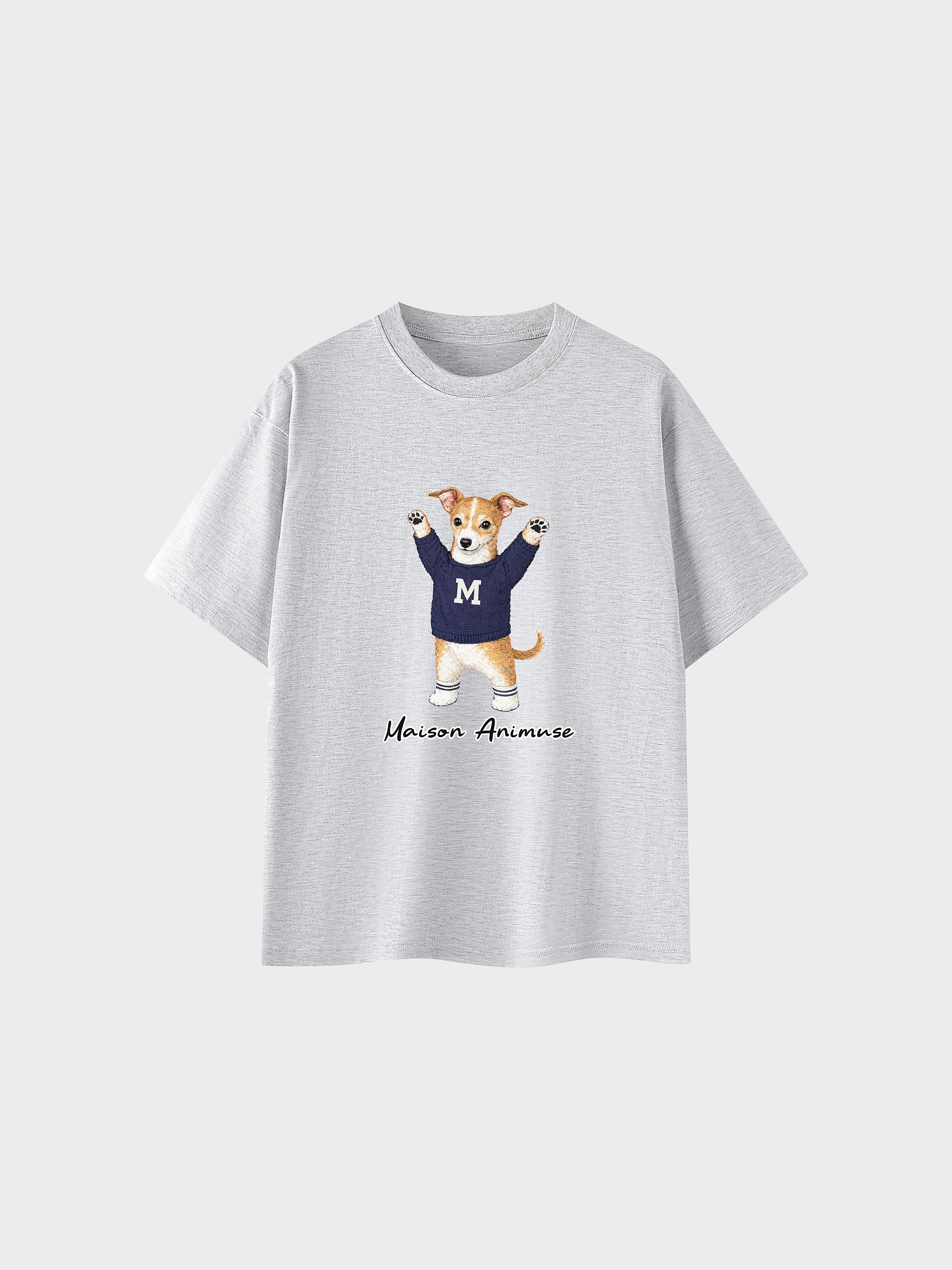 Unisex Cotton T-Shirt - Sable and White Italian Greyhound