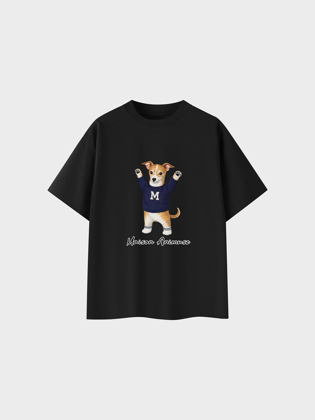 Unisex Cotton T-Shirt - Sable and White Italian Greyhound