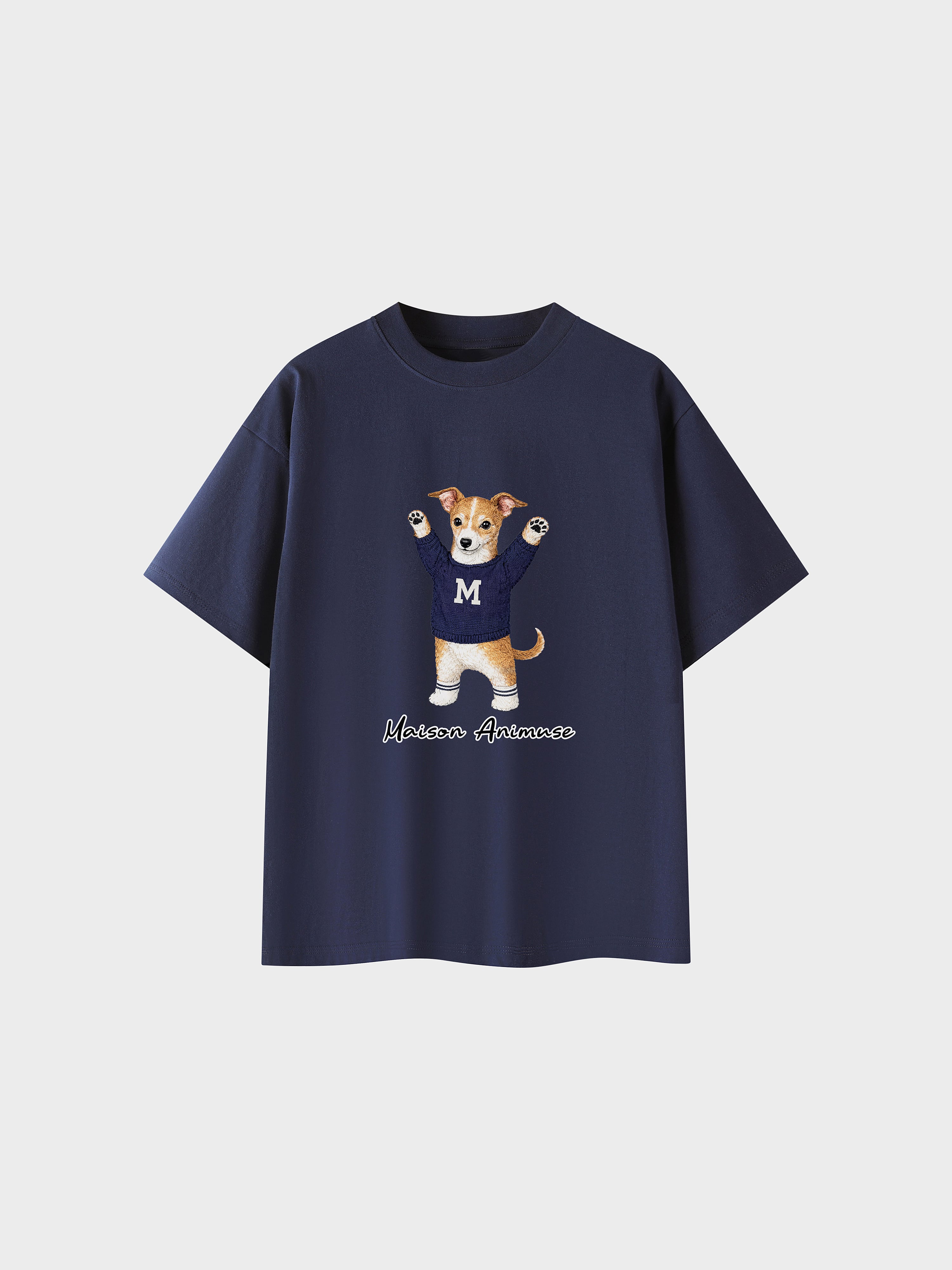 Unisex Cotton T-Shirt - Sable and White Italian Greyhound