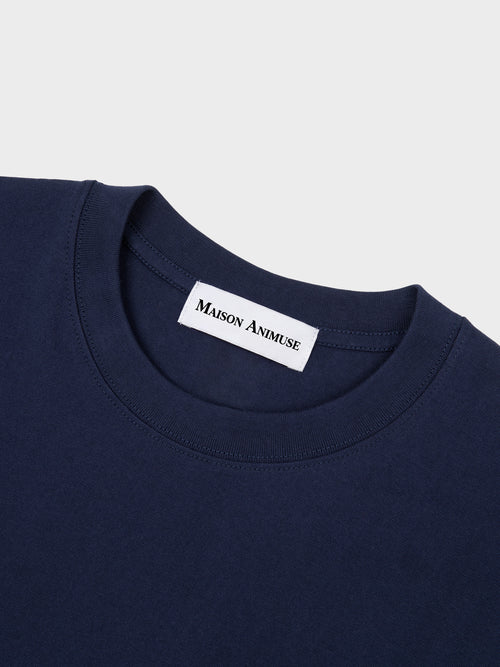 Unisex Cotton T-Shirt - Blue French Bulldog