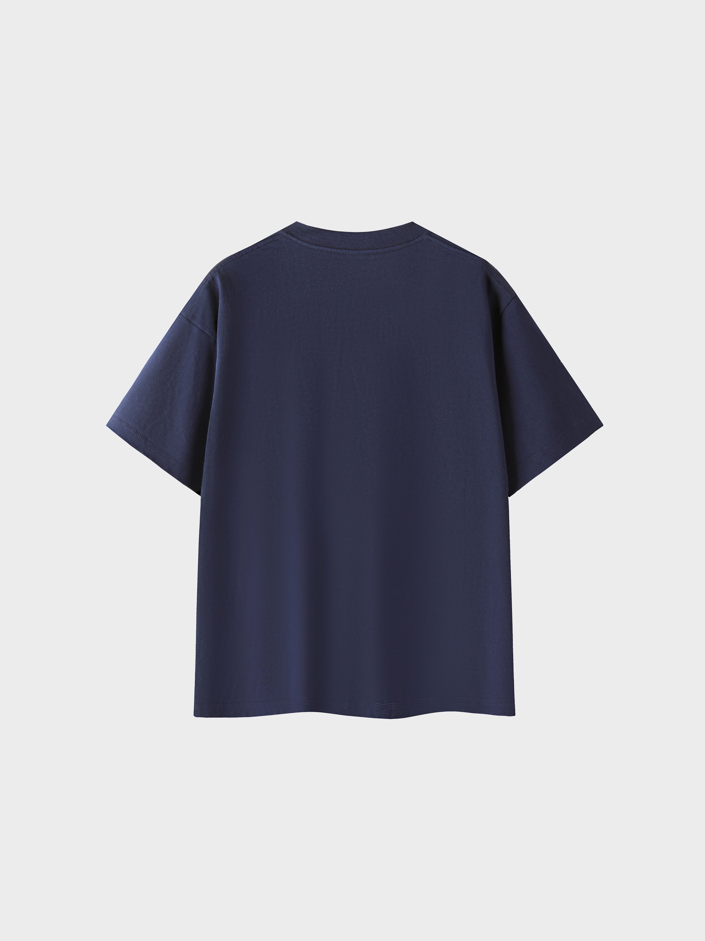 Unisex Cotton T-Shirt - Blue French Bulldog