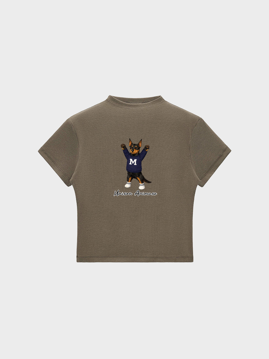 Womens Slim Fit Mid Neck T-Shirt - Doberman Pinscher