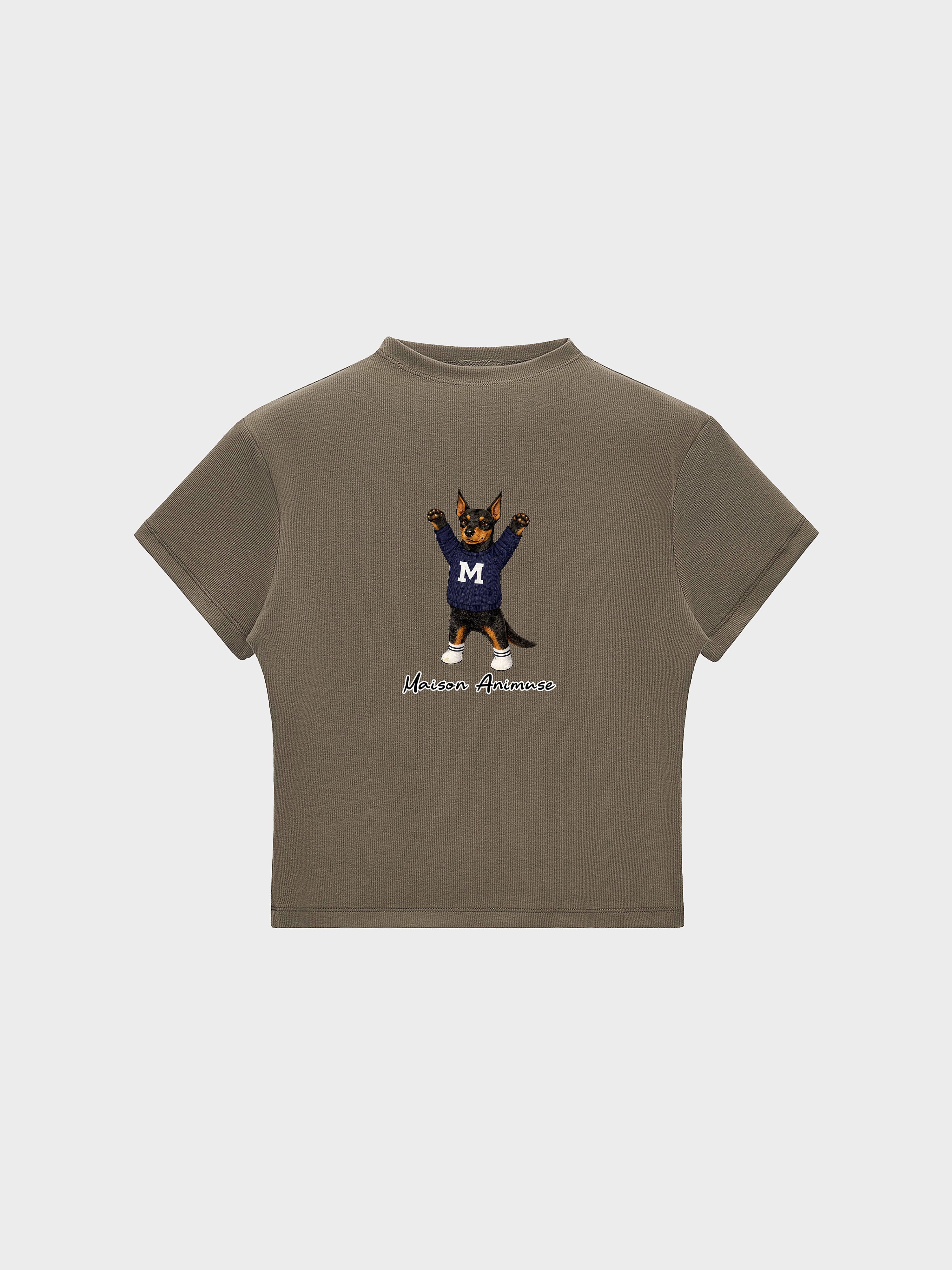 Womens Slim Fit Mid Neck T-Shirt - Doberman Pinscher