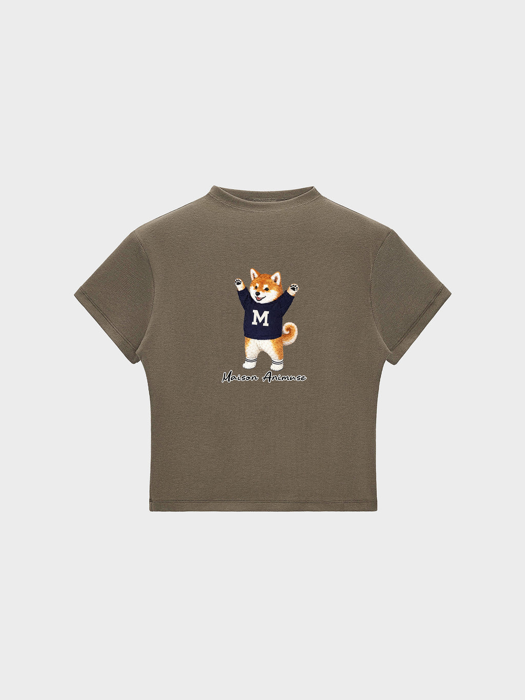 Womens Slim Fit Mid Neck T-Shirt - Shiba Inu