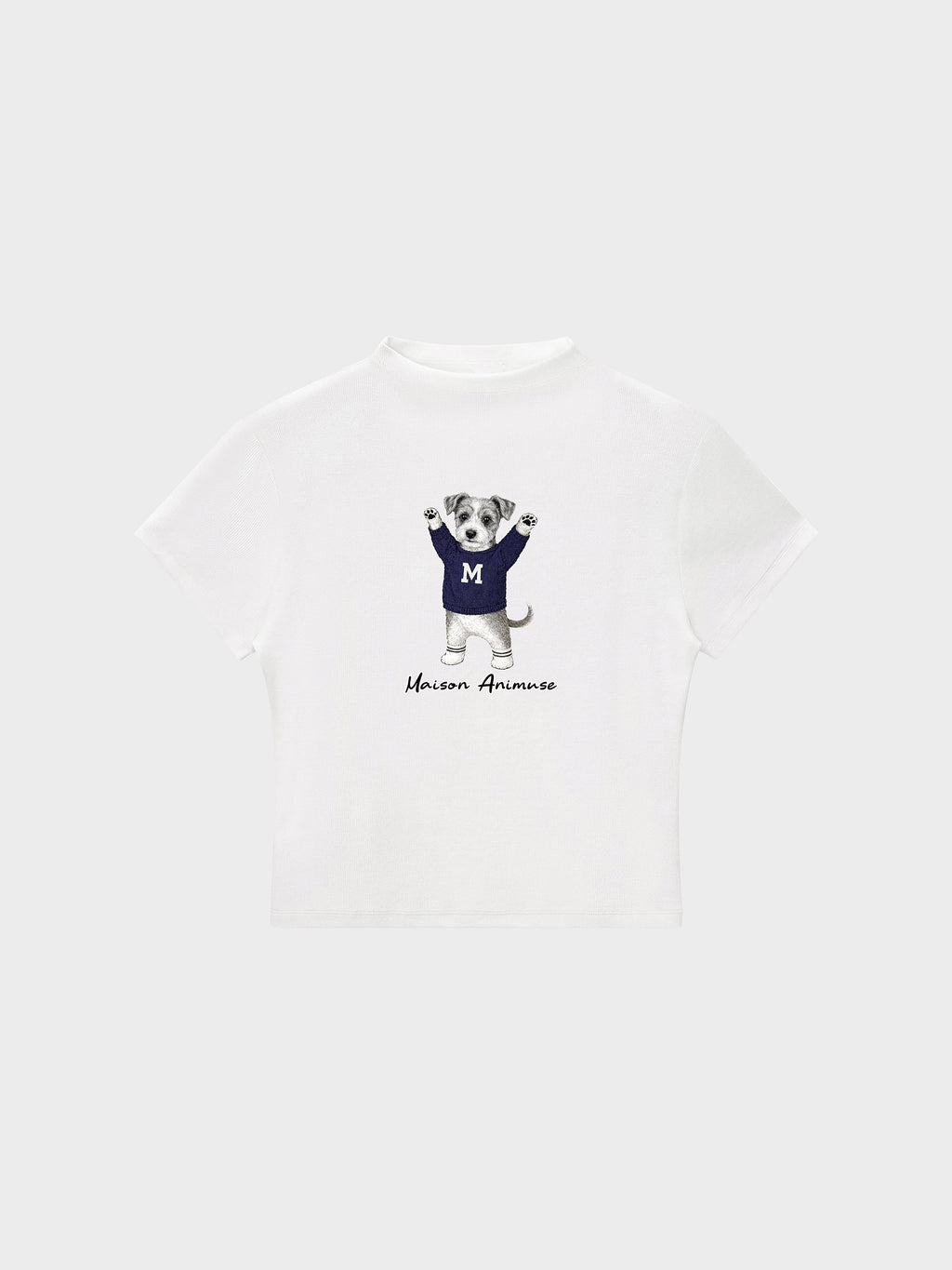 Womens Slim Fit Mid Neck T-Shirt - Schnauzer