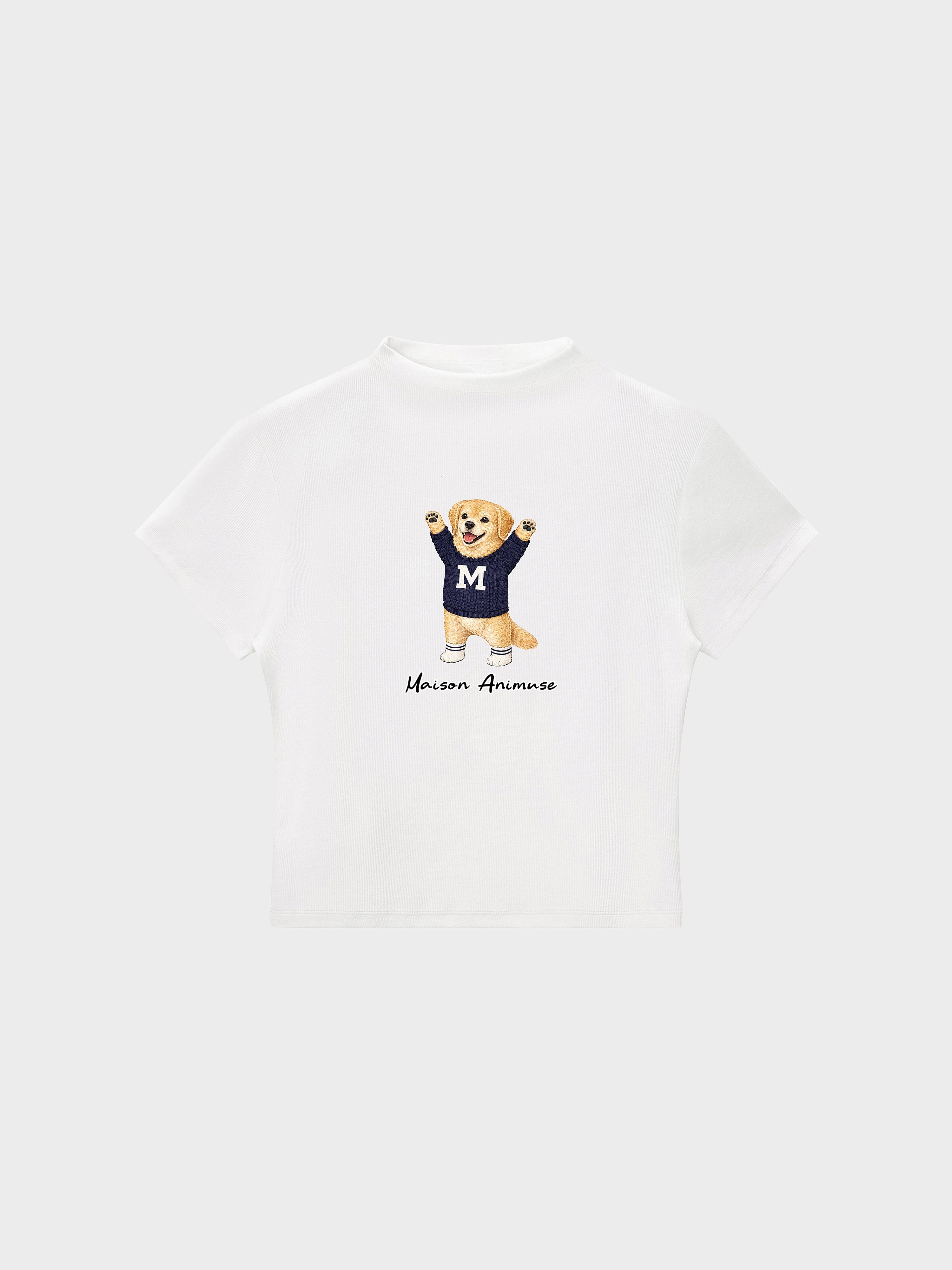 Womens Slim Fit Mid Neck T-Shirt - Golden Retriever