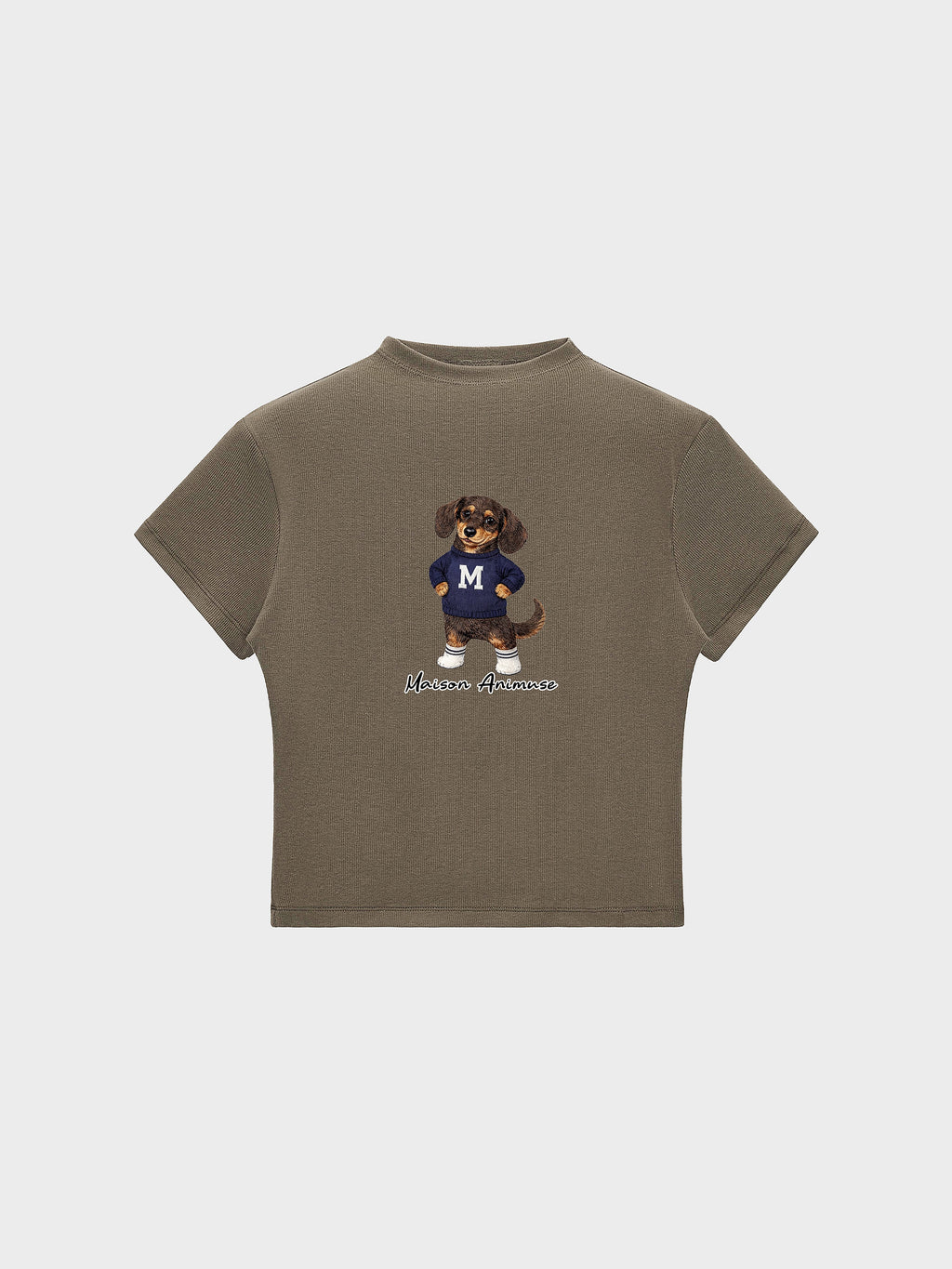 Womens Slim Fit Mid Neck T-Shirt - Dachshund