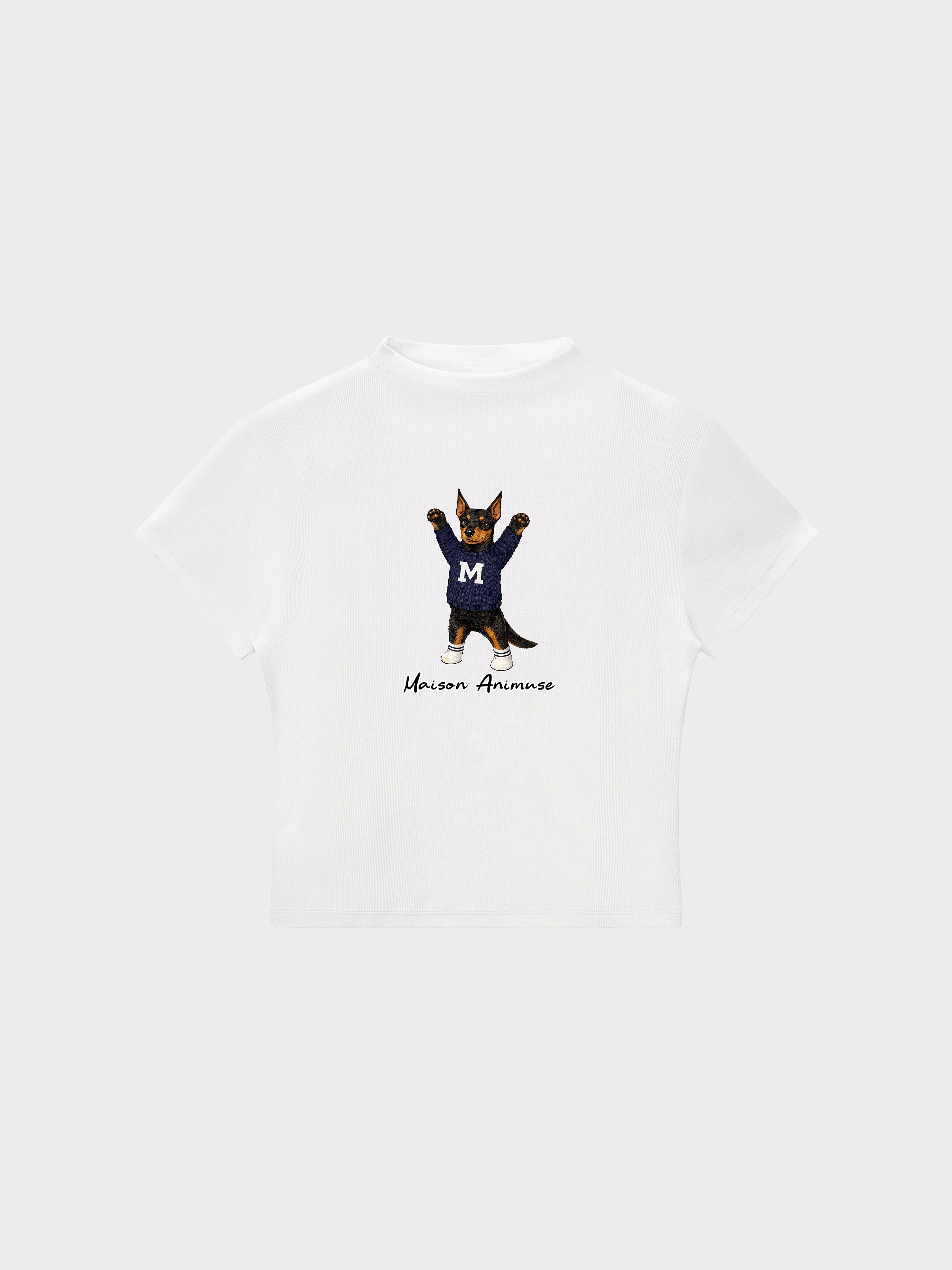 Womens Slim Fit Mid Neck T-Shirt - Doberman Pinscher