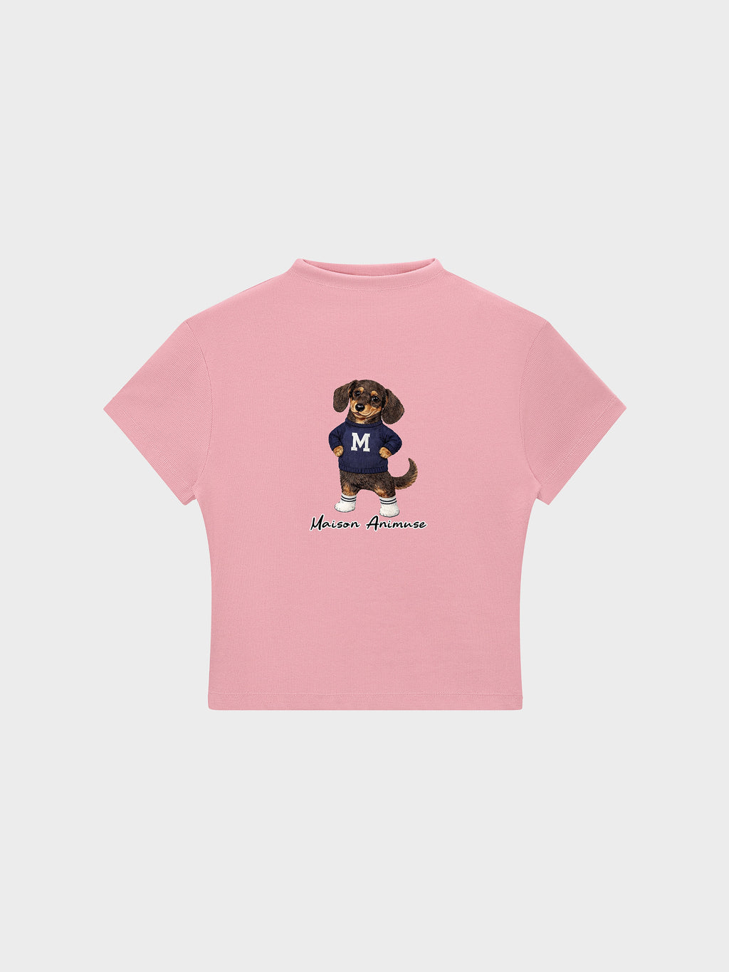 Womens Slim Fit Mid Neck T-Shirt - Dachshund