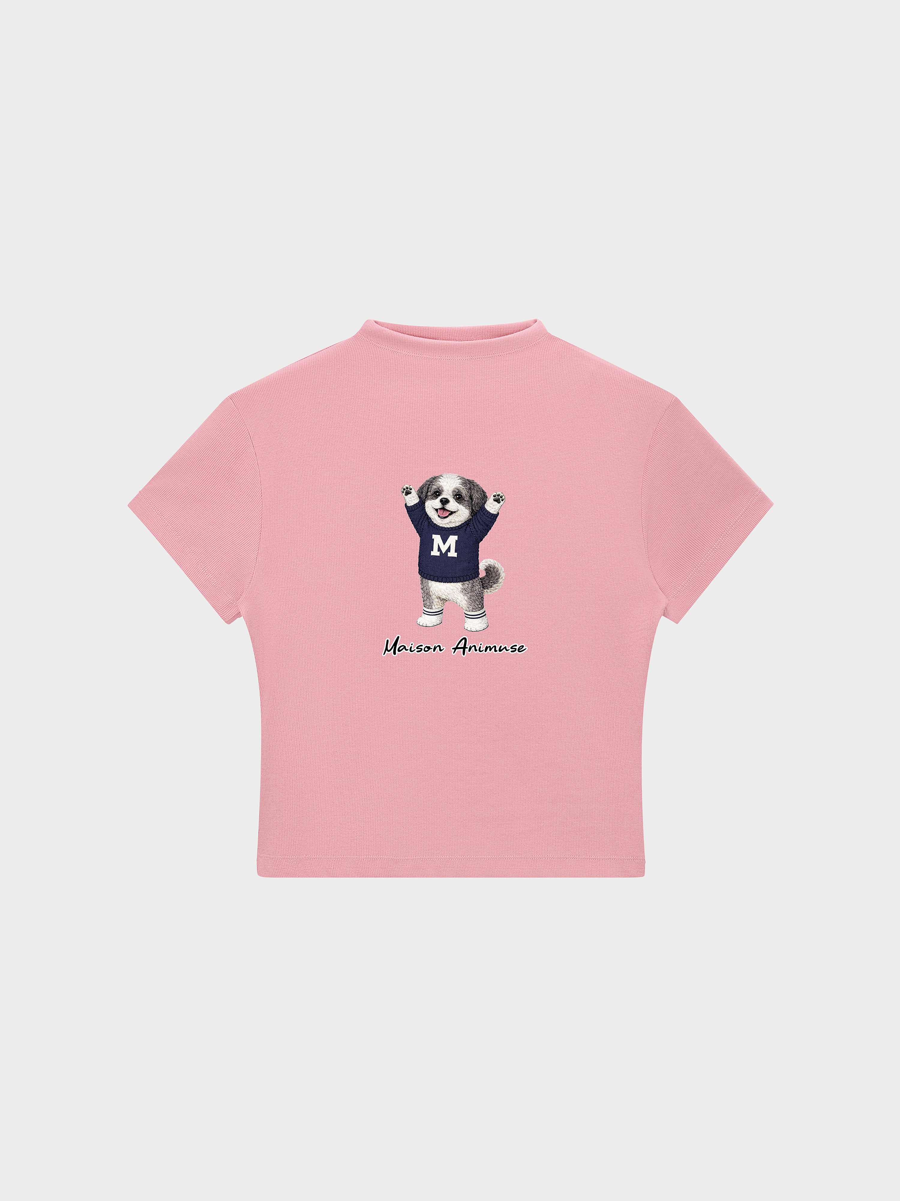 Womens Slim Fit Mid Neck T-Shirt - Shih Tzu