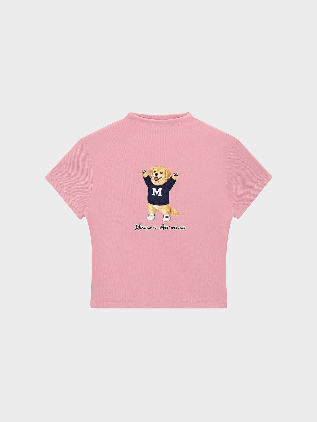 Womens Slim Fit Mid Neck T-Shirt - Golden Retriever