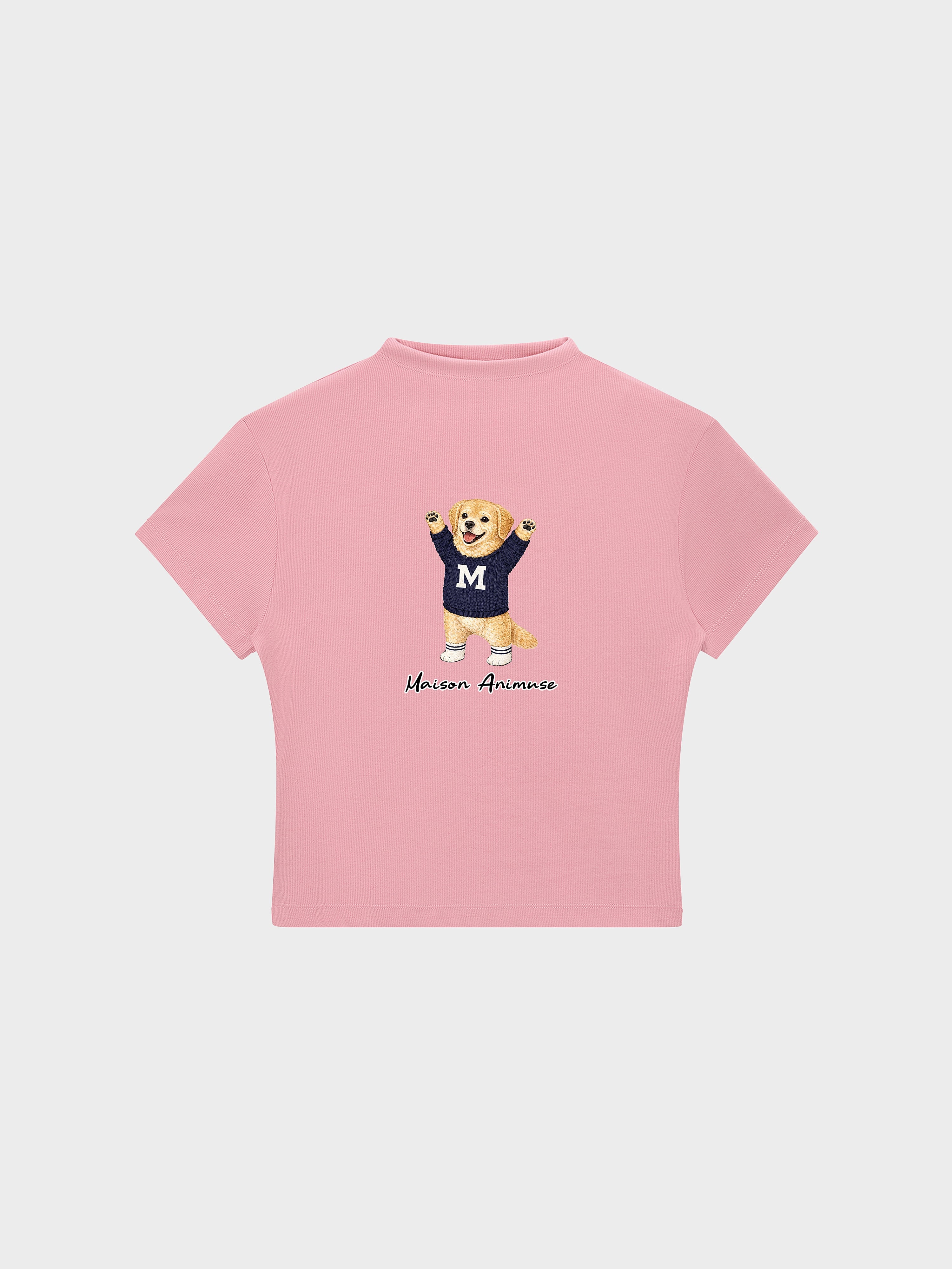 Womens Slim Fit Mid Neck T-Shirt - Golden Retriever