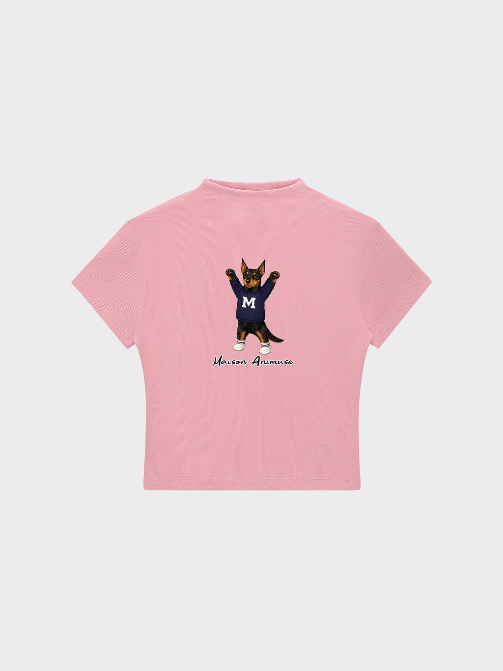 Womens Slim Fit Mid Neck T-Shirt - Doberman Pinscher