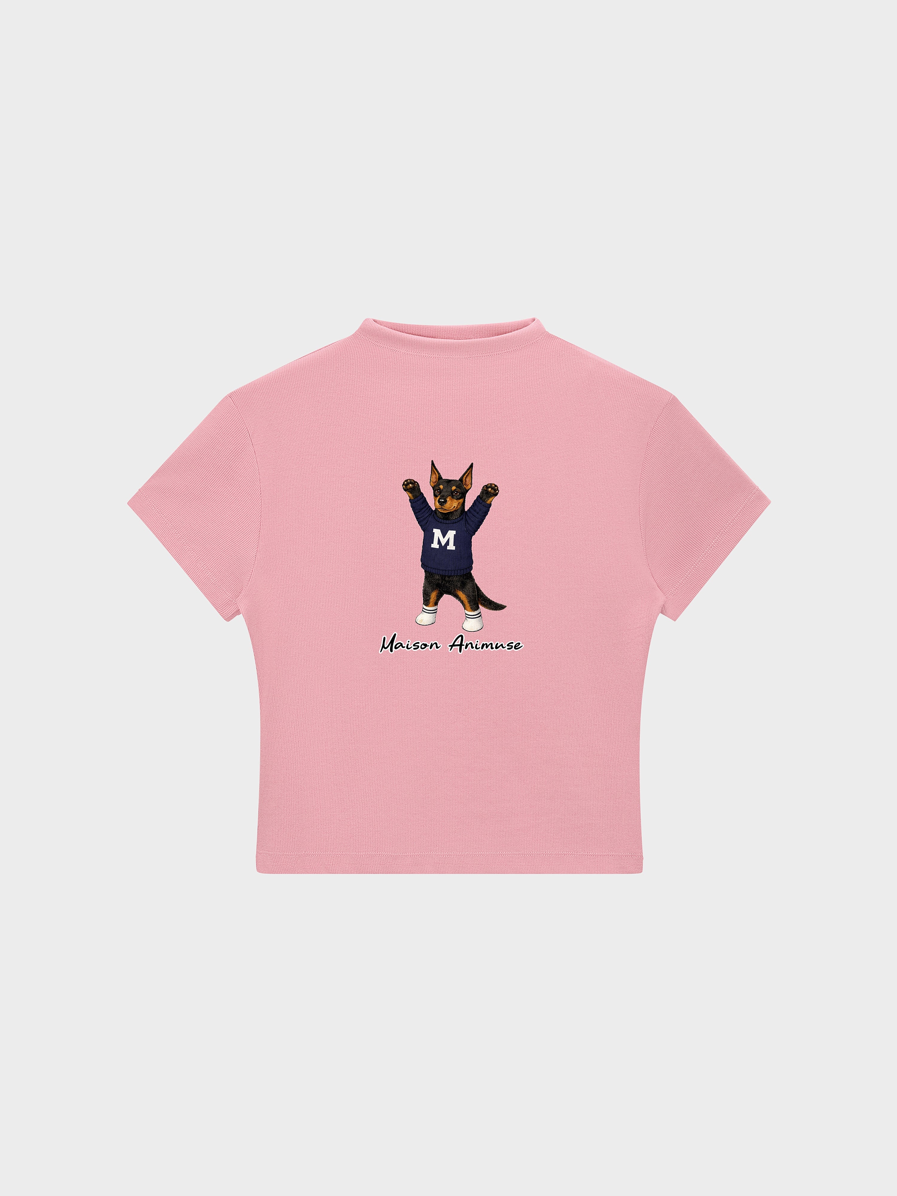 Womens Slim Fit Mid Neck T-Shirt - Doberman Pinscher