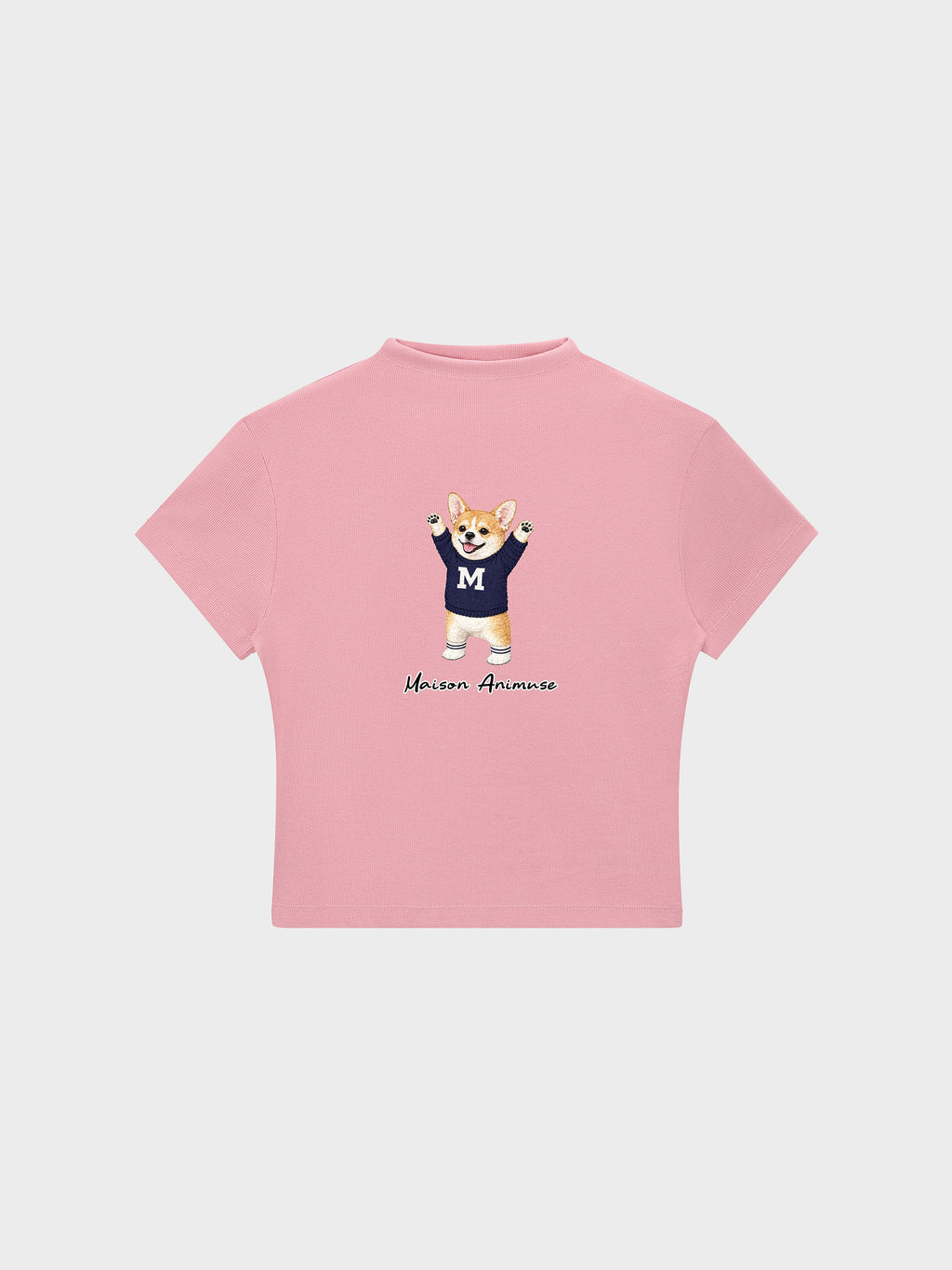 Womens Slim Fit Mid Neck T-Shirt - Welsh Corgi