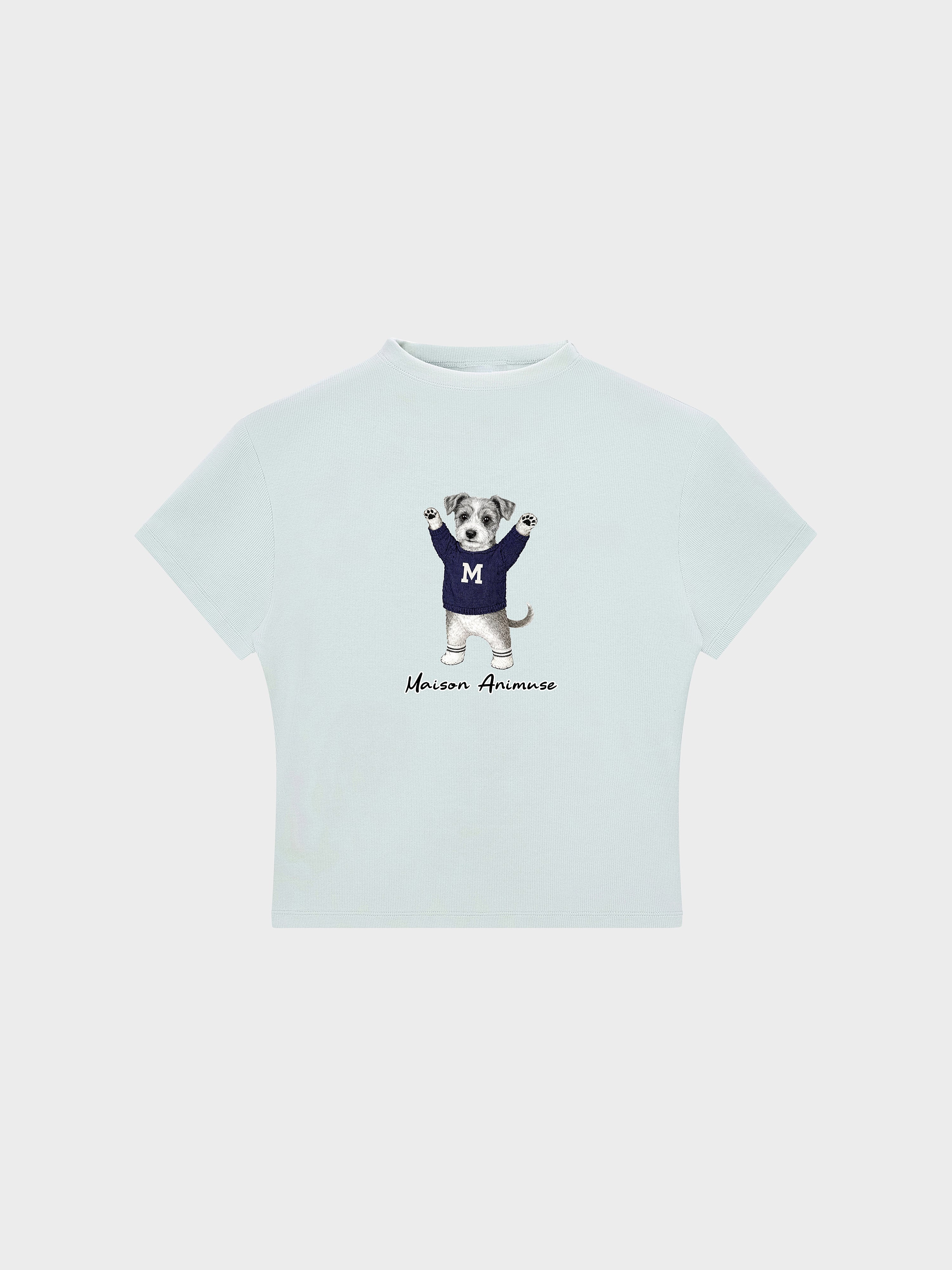 Womens Slim Fit Mid Neck T-Shirt - Schnauzer