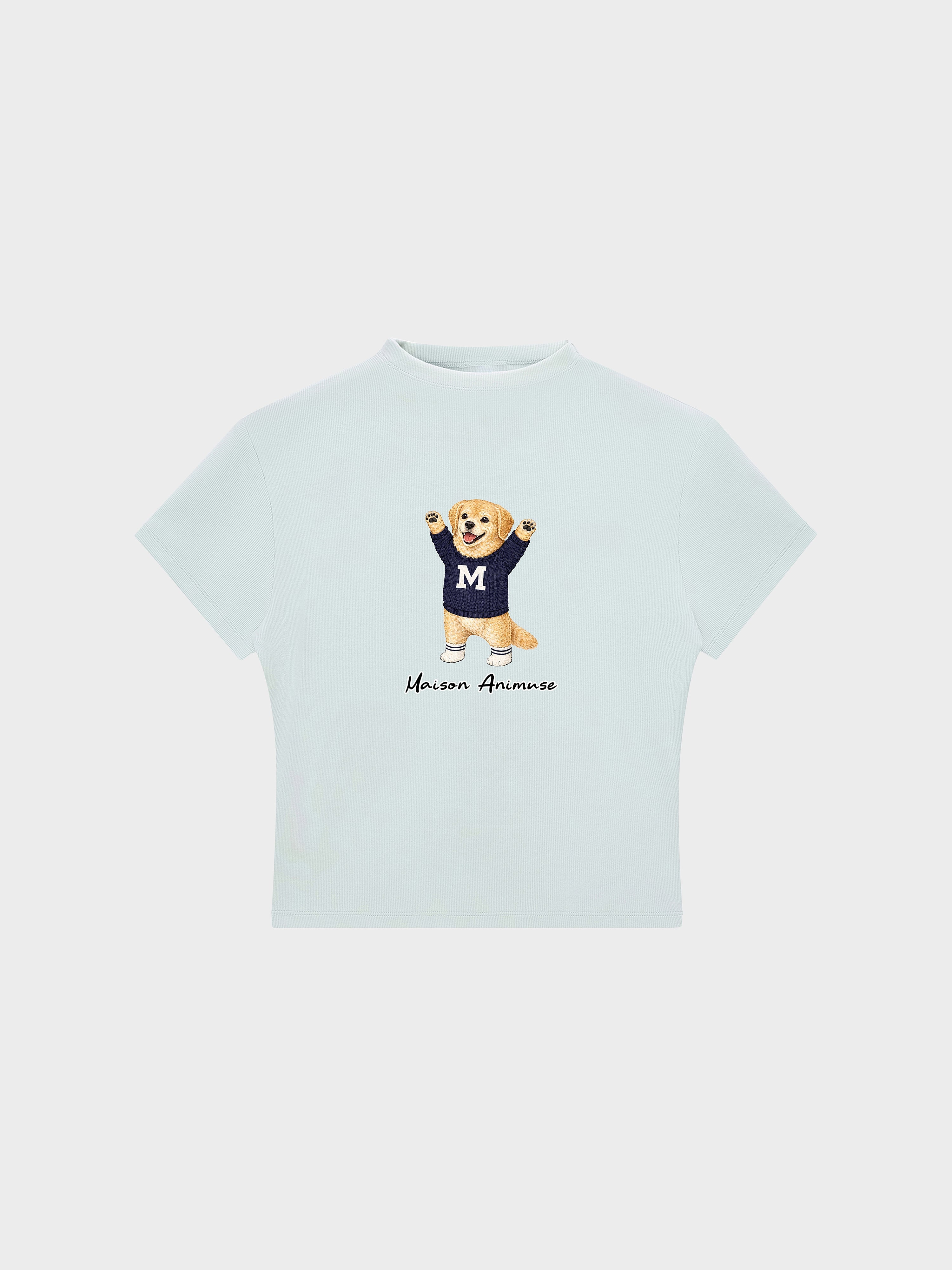 Womens Slim Fit Mid Neck T-Shirt - Golden Retriever