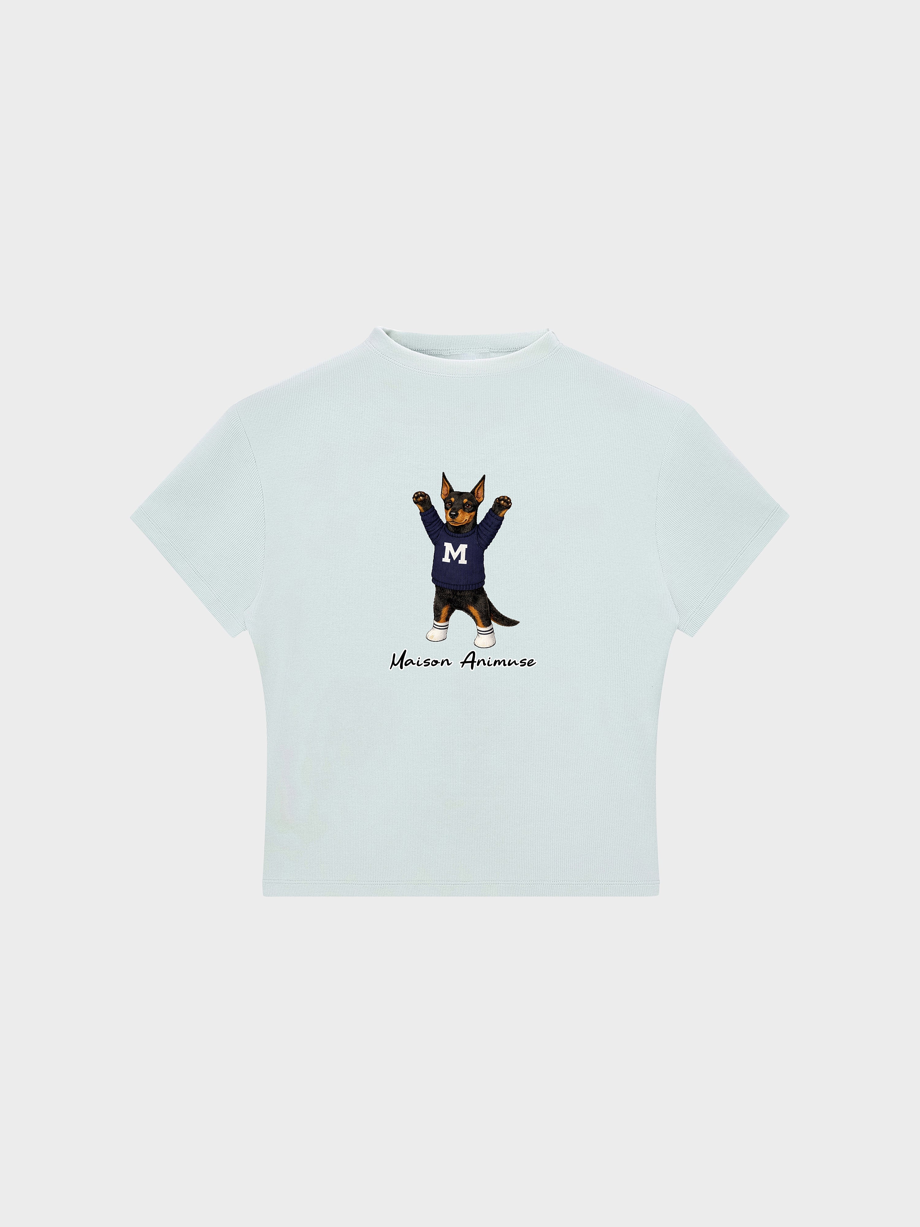 Womens Slim Fit Mid Neck T-Shirt - Doberman Pinscher