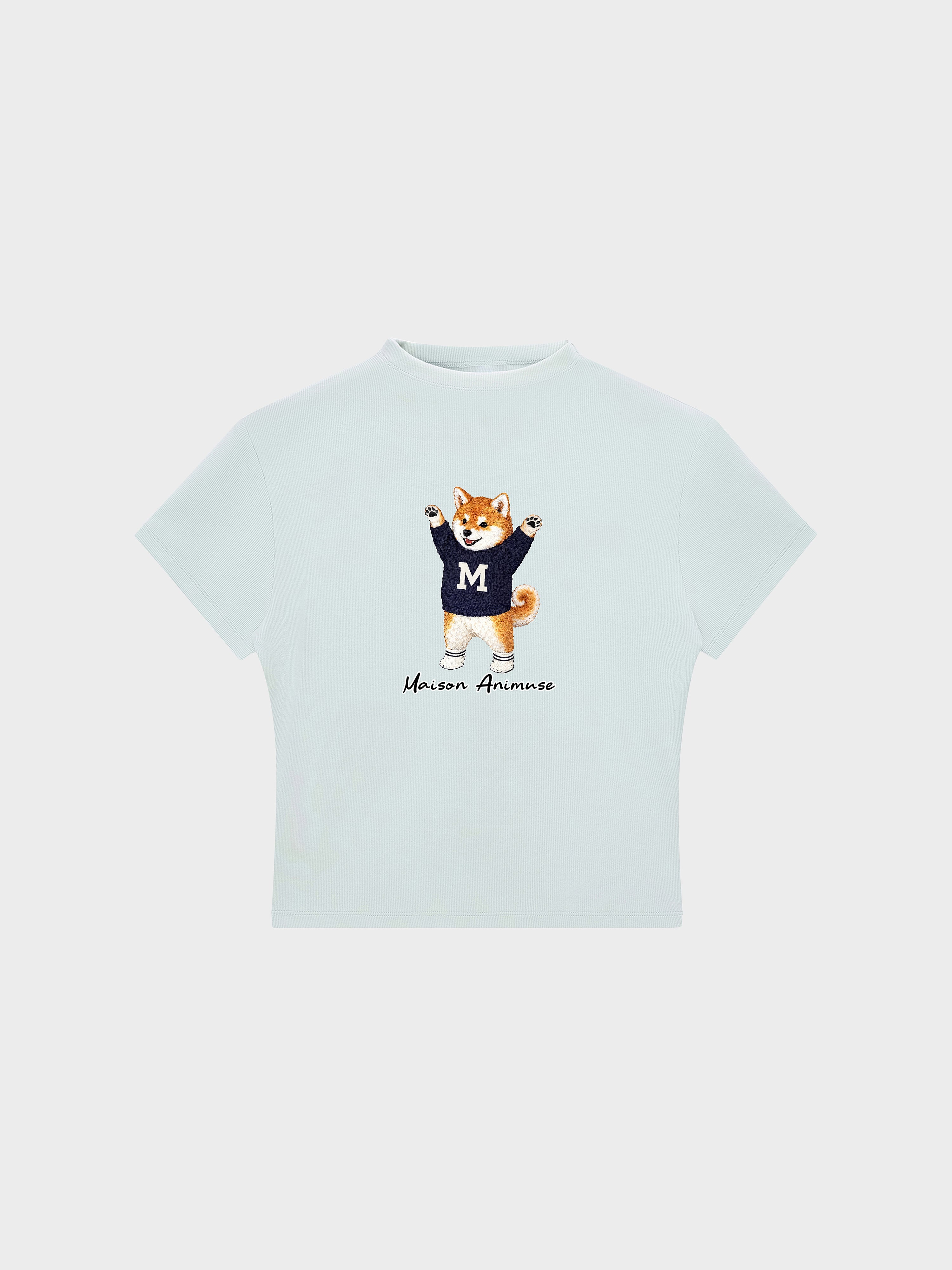 Womens Slim Fit Mid Neck T-Shirt - Shiba Inu