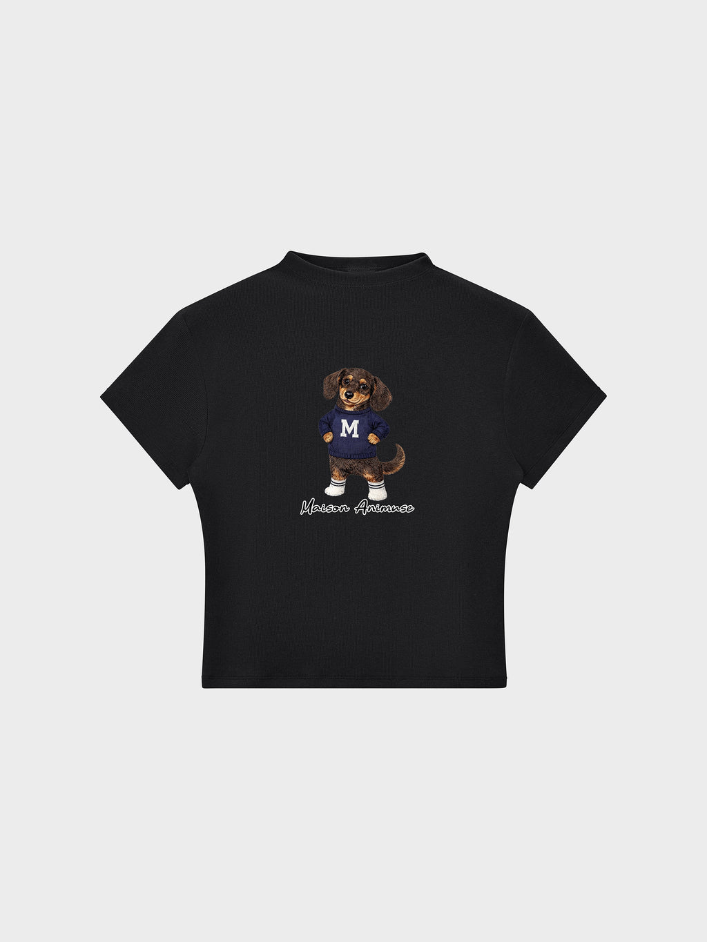 Womens Slim Fit Mid Neck T-Shirt - Dachshund