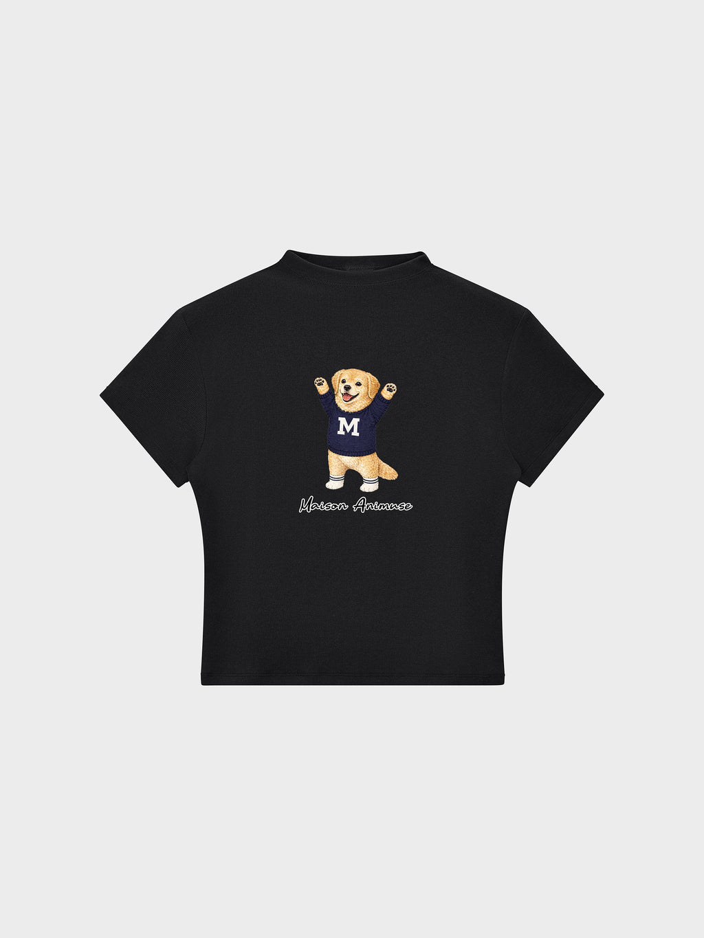Womens Slim Fit Mid Neck T-Shirt - Golden Retriever