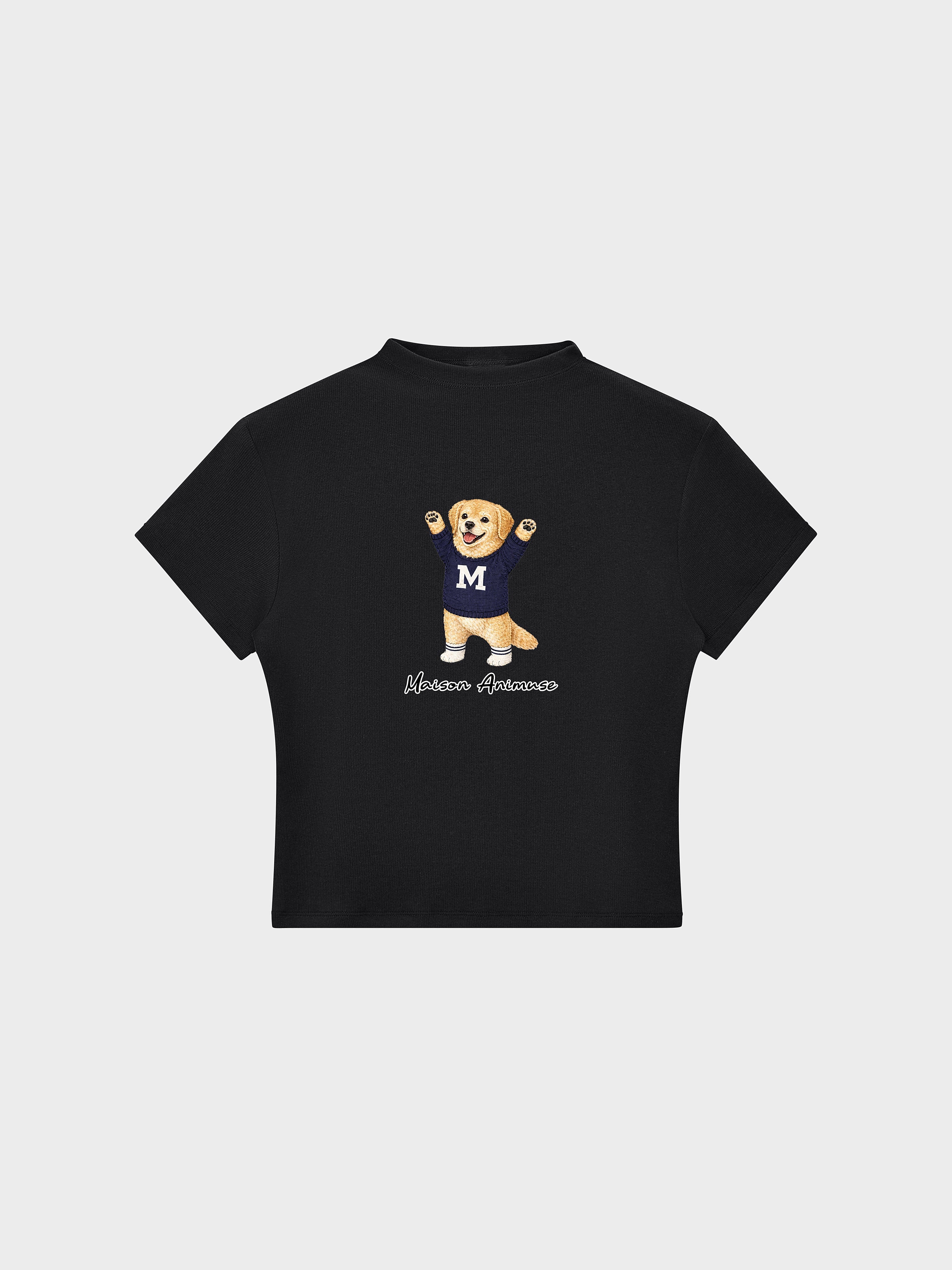 Womens Slim Fit Mid Neck T-Shirt - Golden Retriever