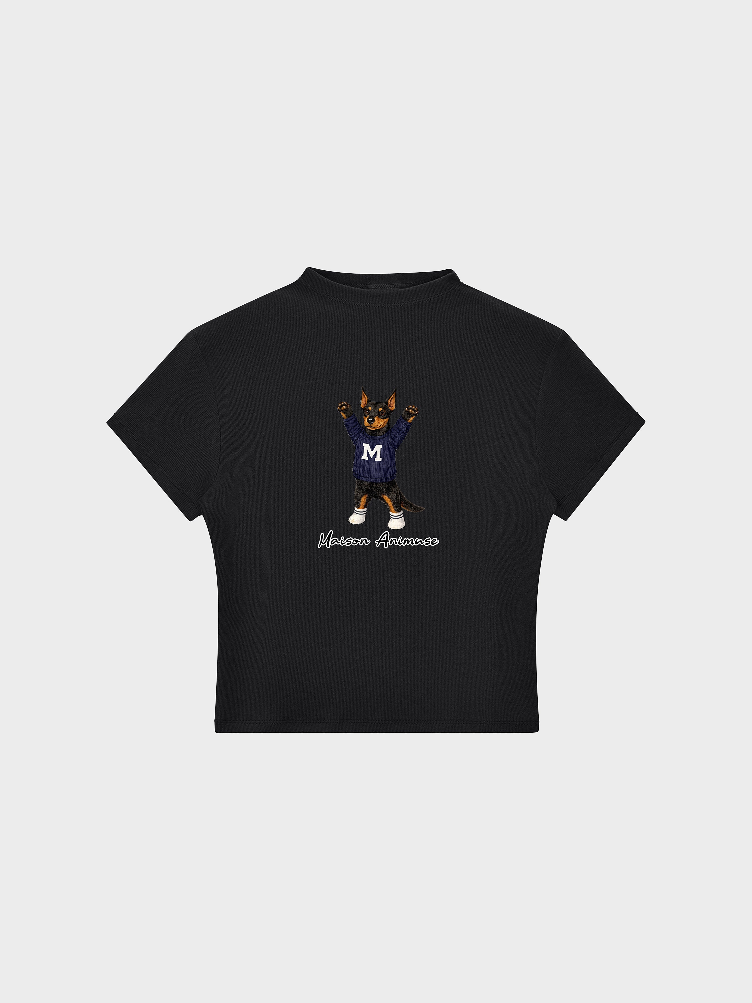 Womens Slim Fit Mid Neck T-Shirt - Doberman Pinscher