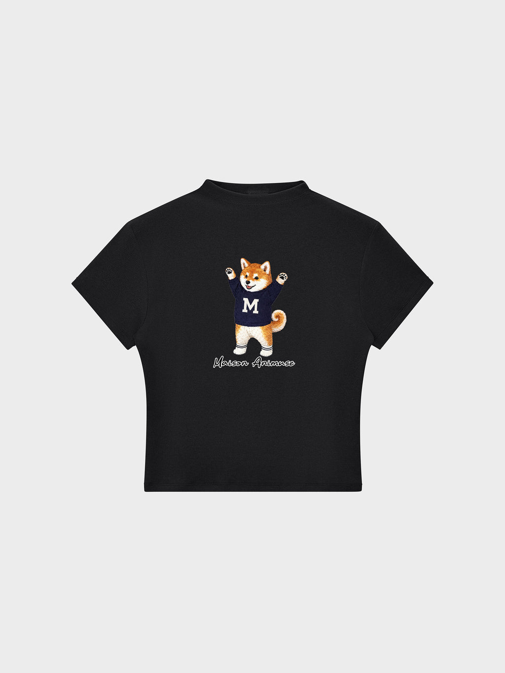Womens Slim Fit Mid Neck T-Shirt - Shiba Inu