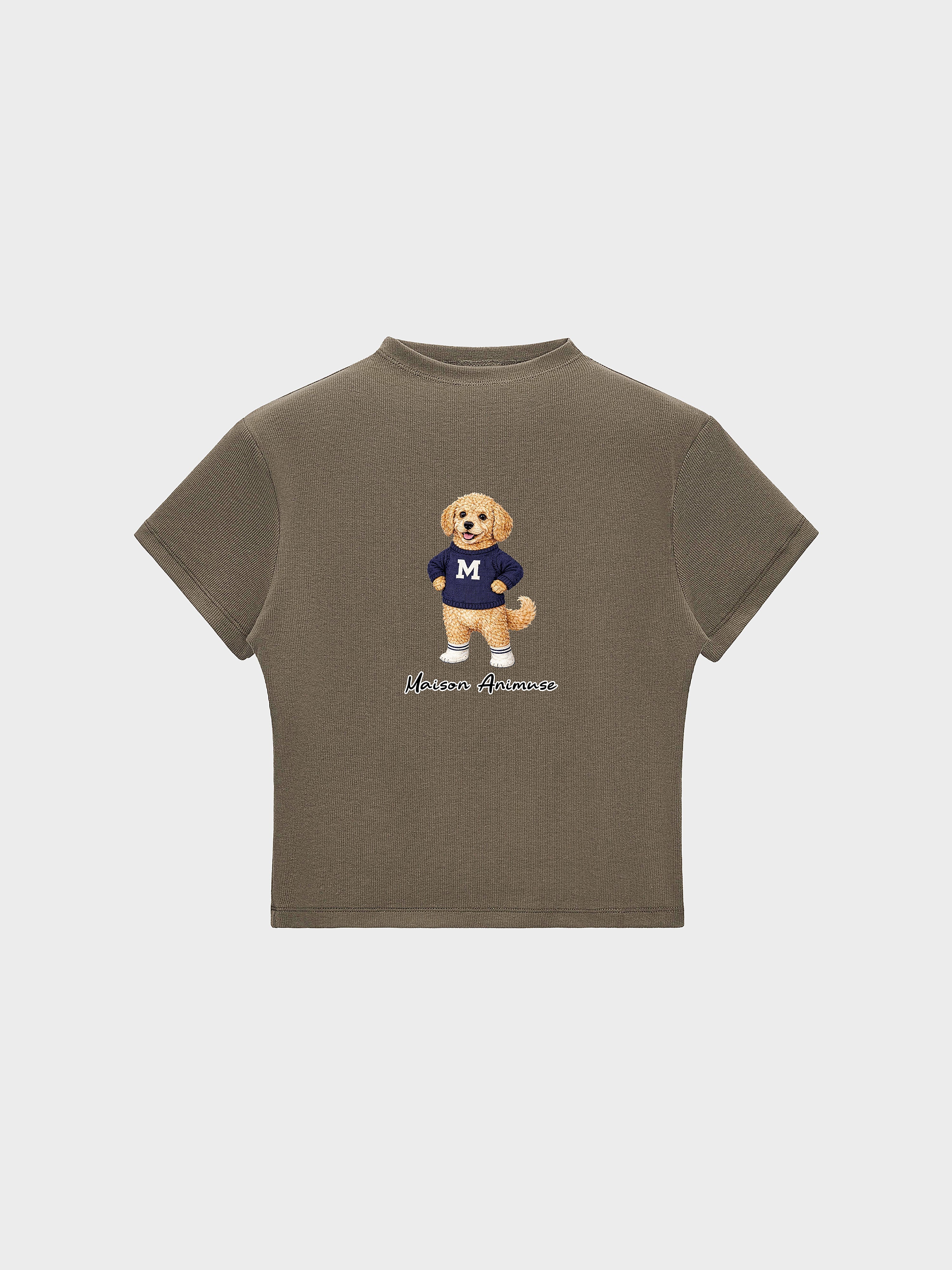 Womens Slim Fit Mid Neck T-Shirt - Goldendoodle