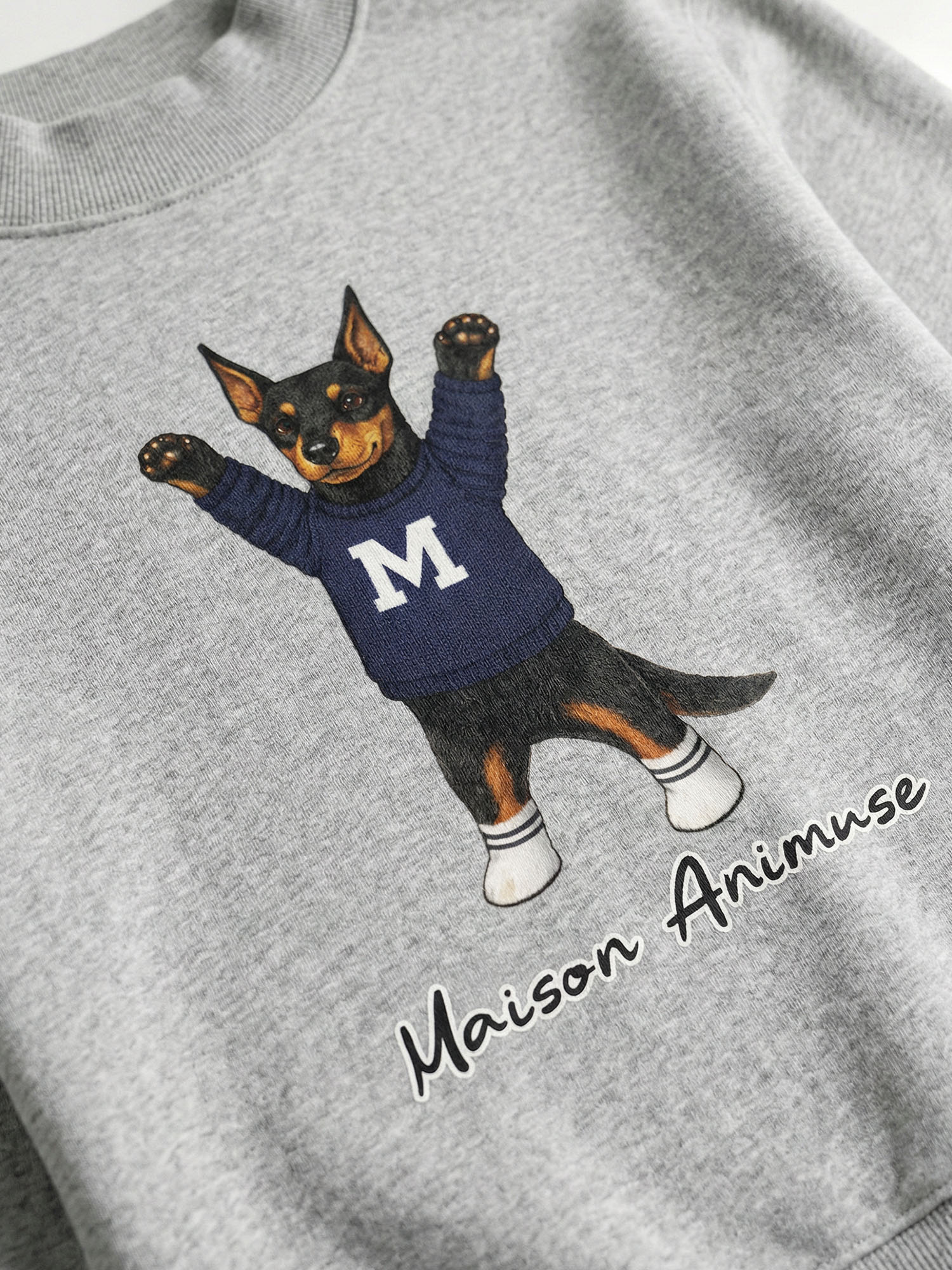 Fleece Mid-Neck Sweatshirt - Doberman Pinscher